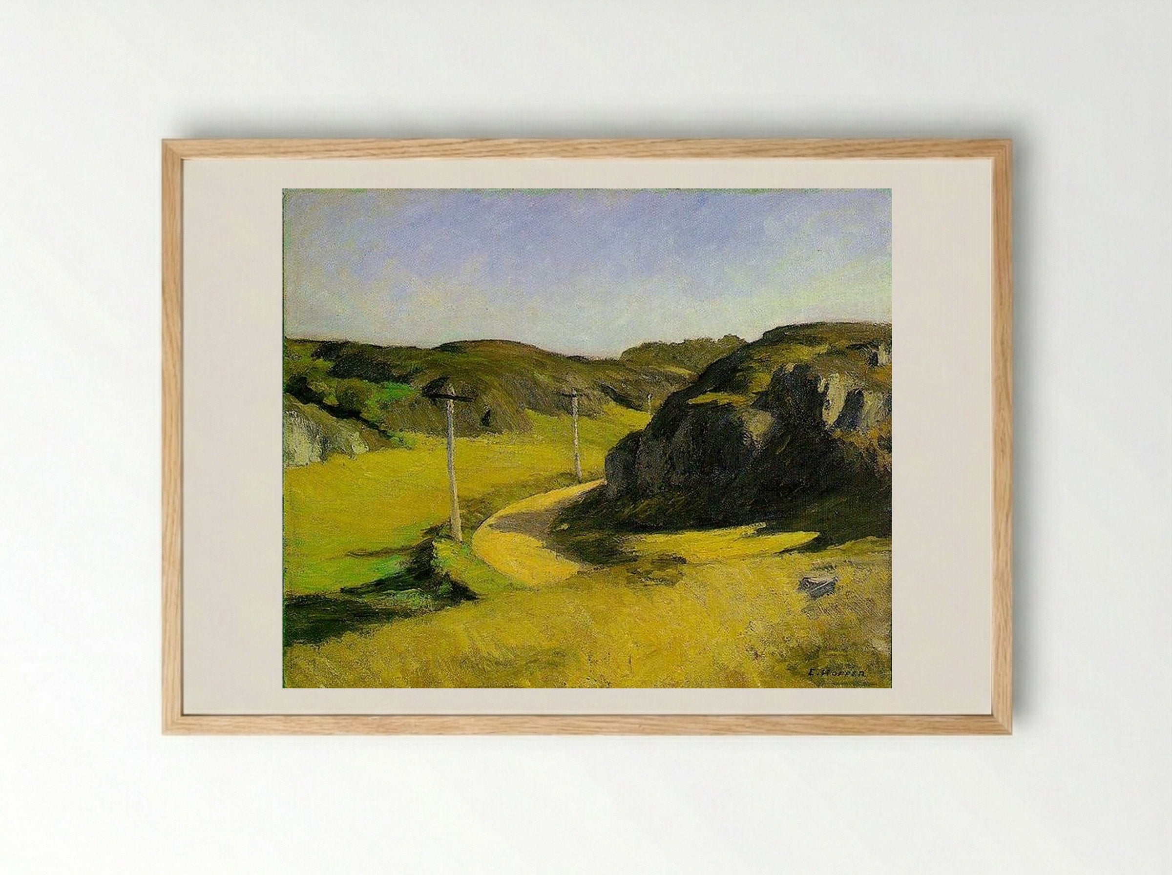 Road in Maine - Edward Hopper - Framed Print Wood