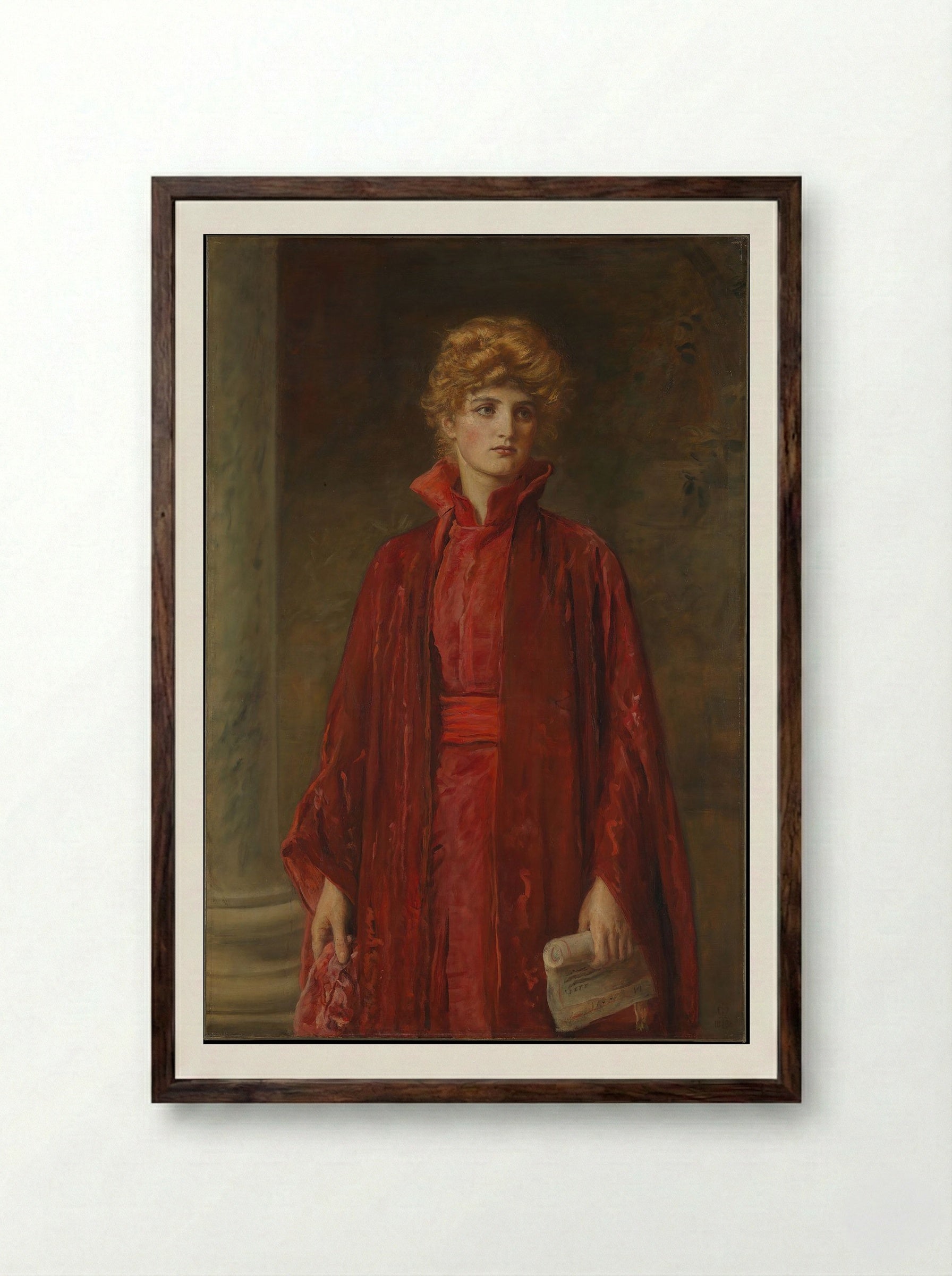 Portia - Sir John Everett Millais - Framed Print Dark Wood