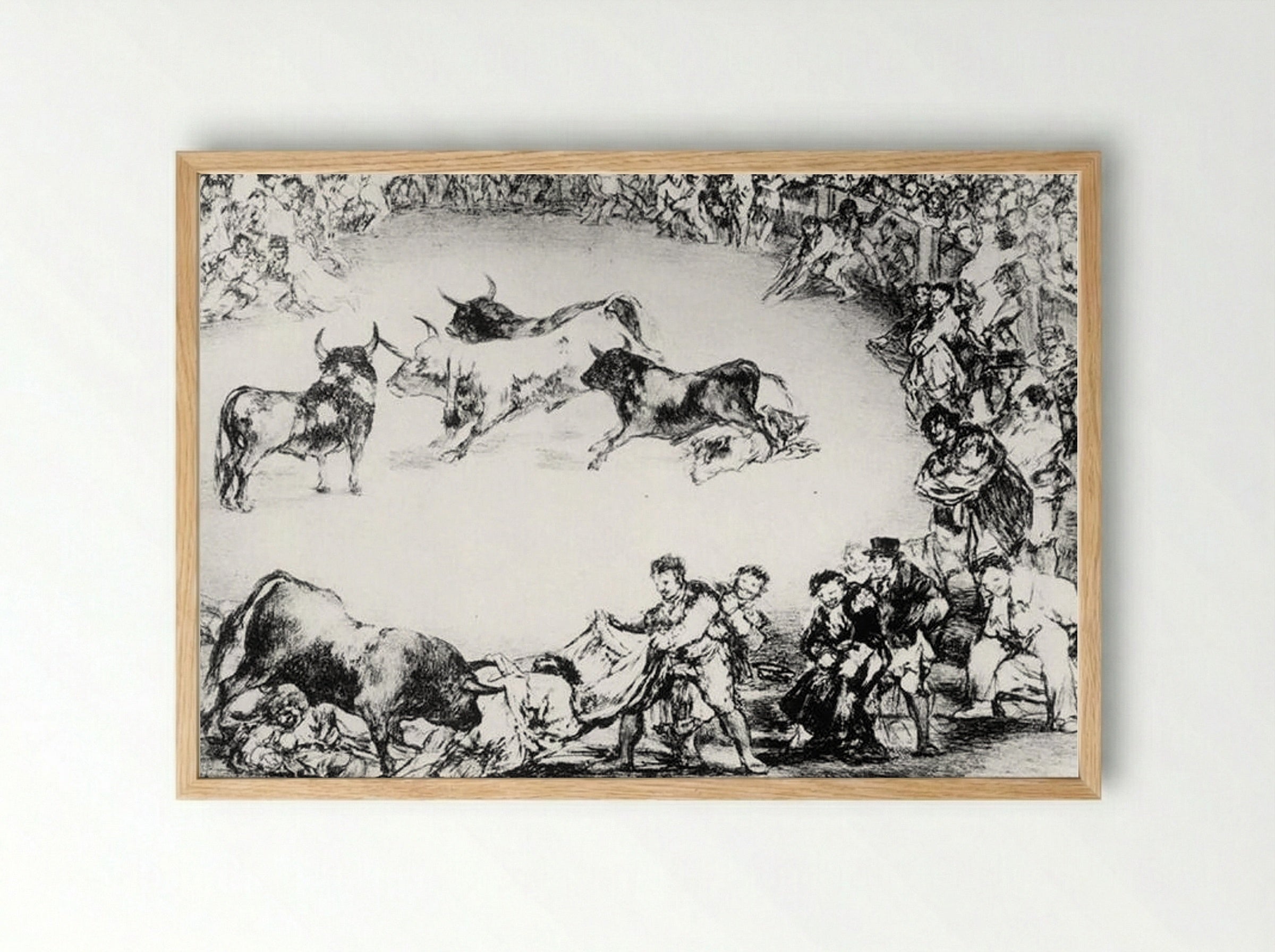 Spanish Entertainment - Francisco Goya - Framed Print Wood