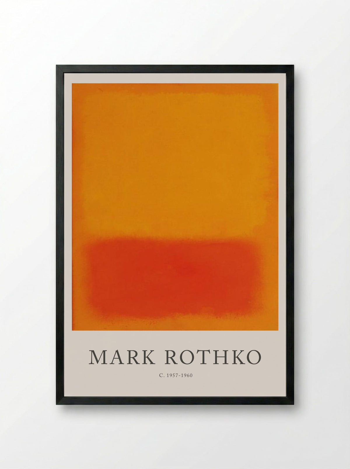 Untitled (Orange and Red) - Mark Rothko - Framed Print Black