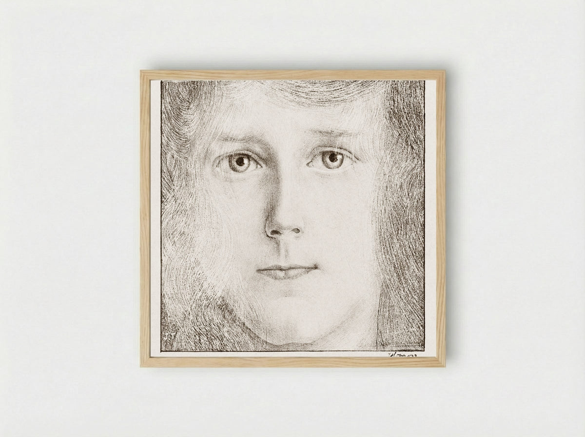 Portrait of Willy Timmerman - Jan Toorop - Framed Print Wood