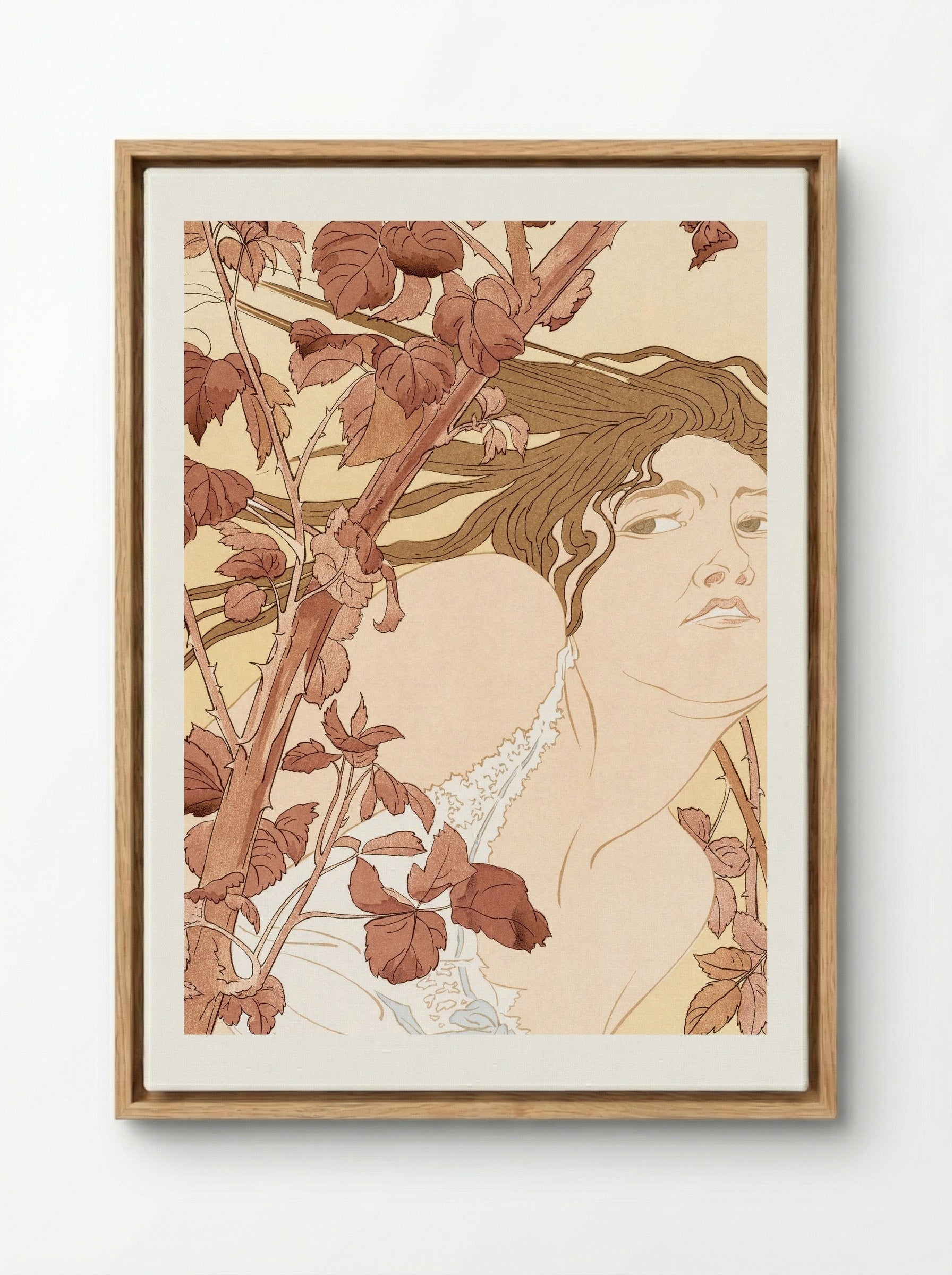 In the Brambles (Dans les ronces) - Henri Detouche - Framed Canvas Wood