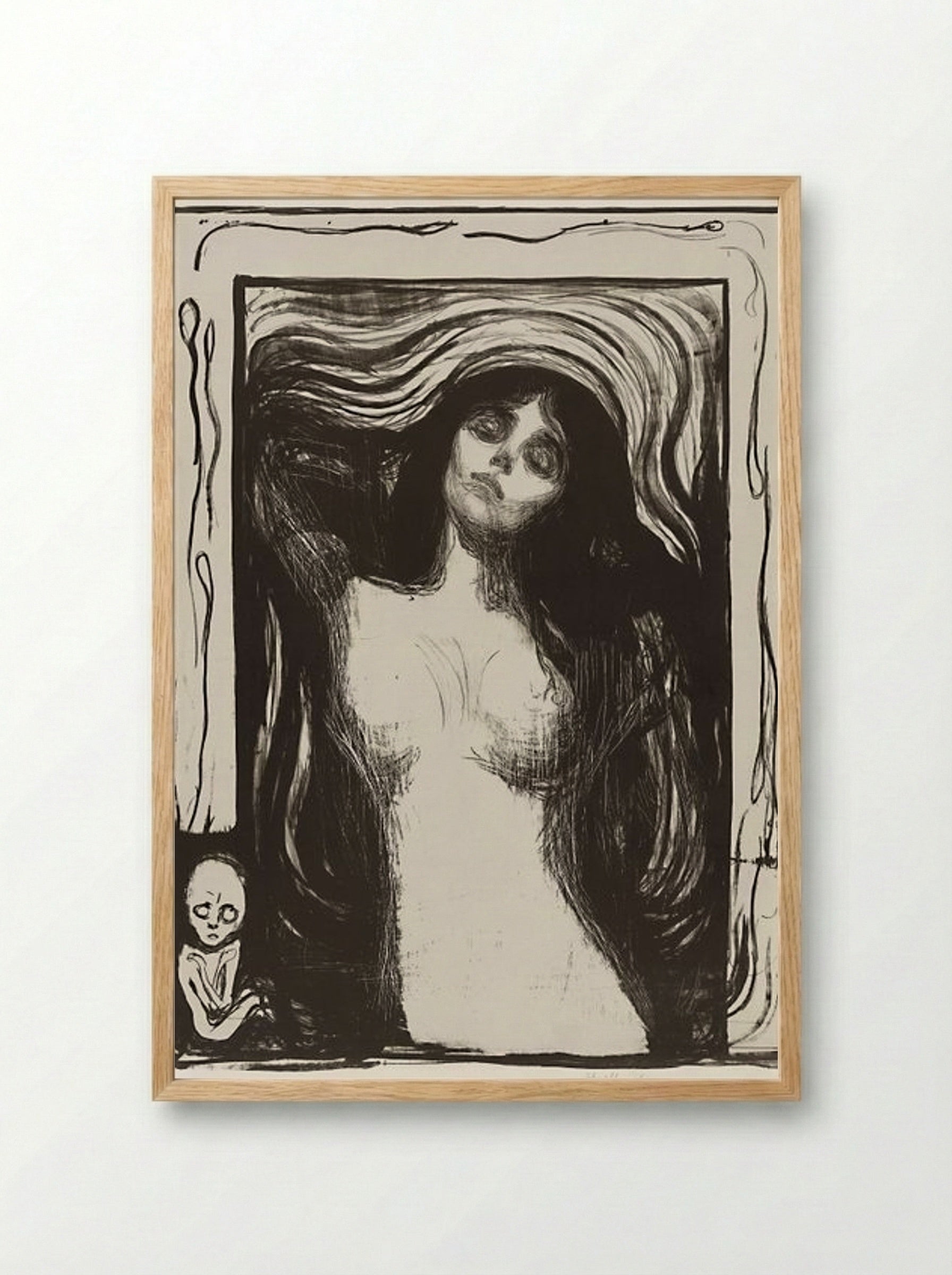 Madonna (Liebendes Weib) - Edvard Munch - Framed Print Wood