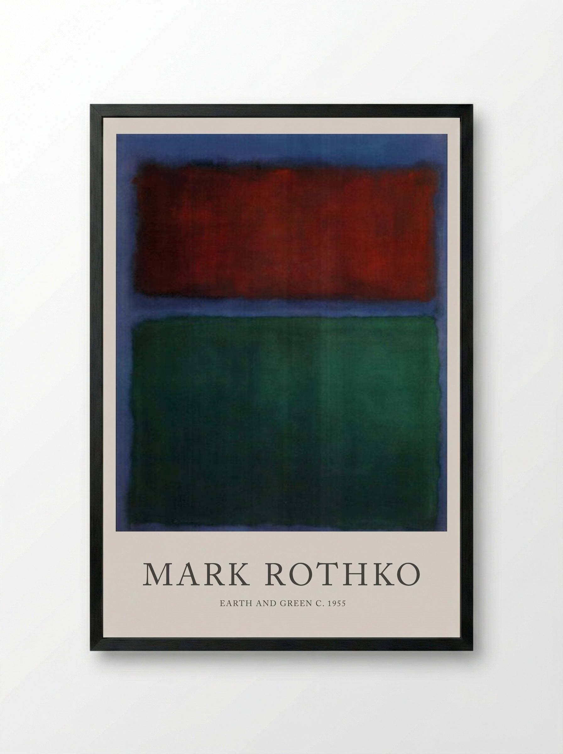 Earth and Green - Mark Rothko - Framed Print Black