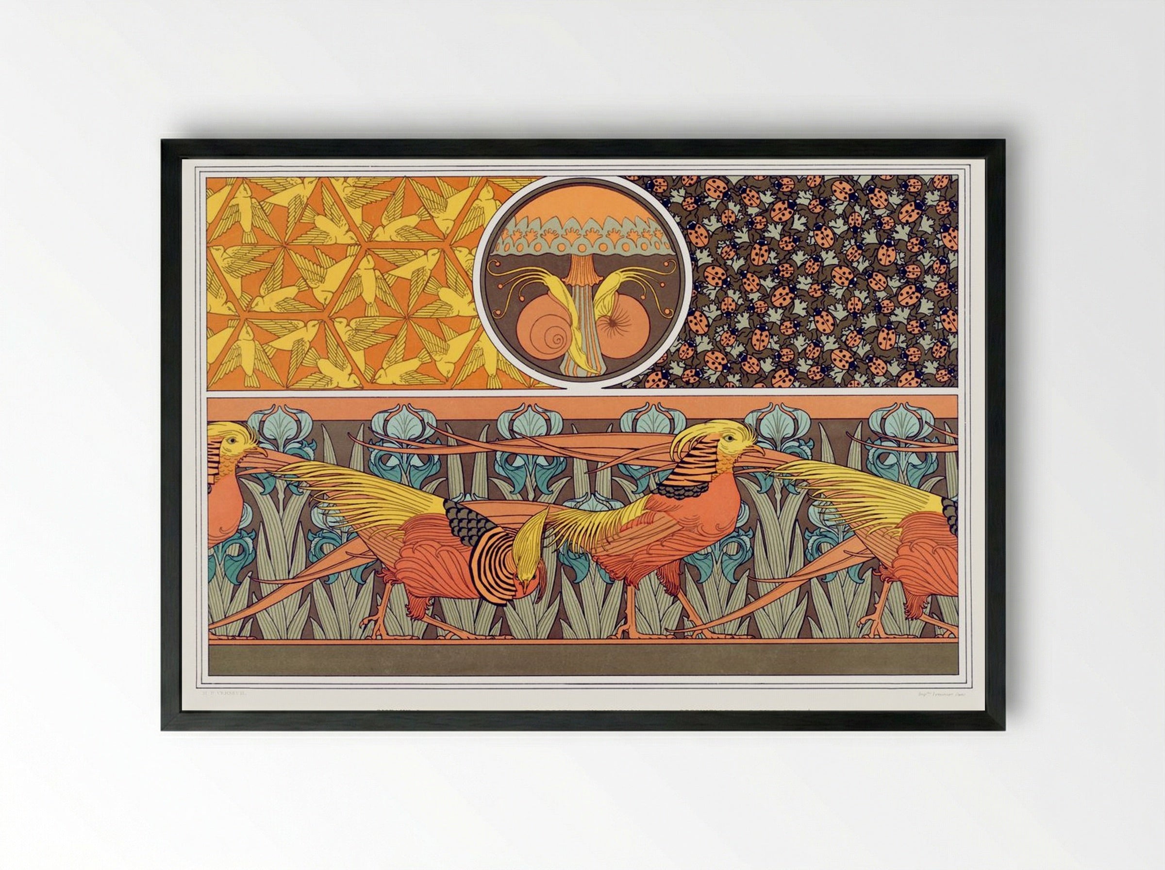 L'Animal dans la Décoration, Plate 47 - Fine Art Print - Framed Print Black