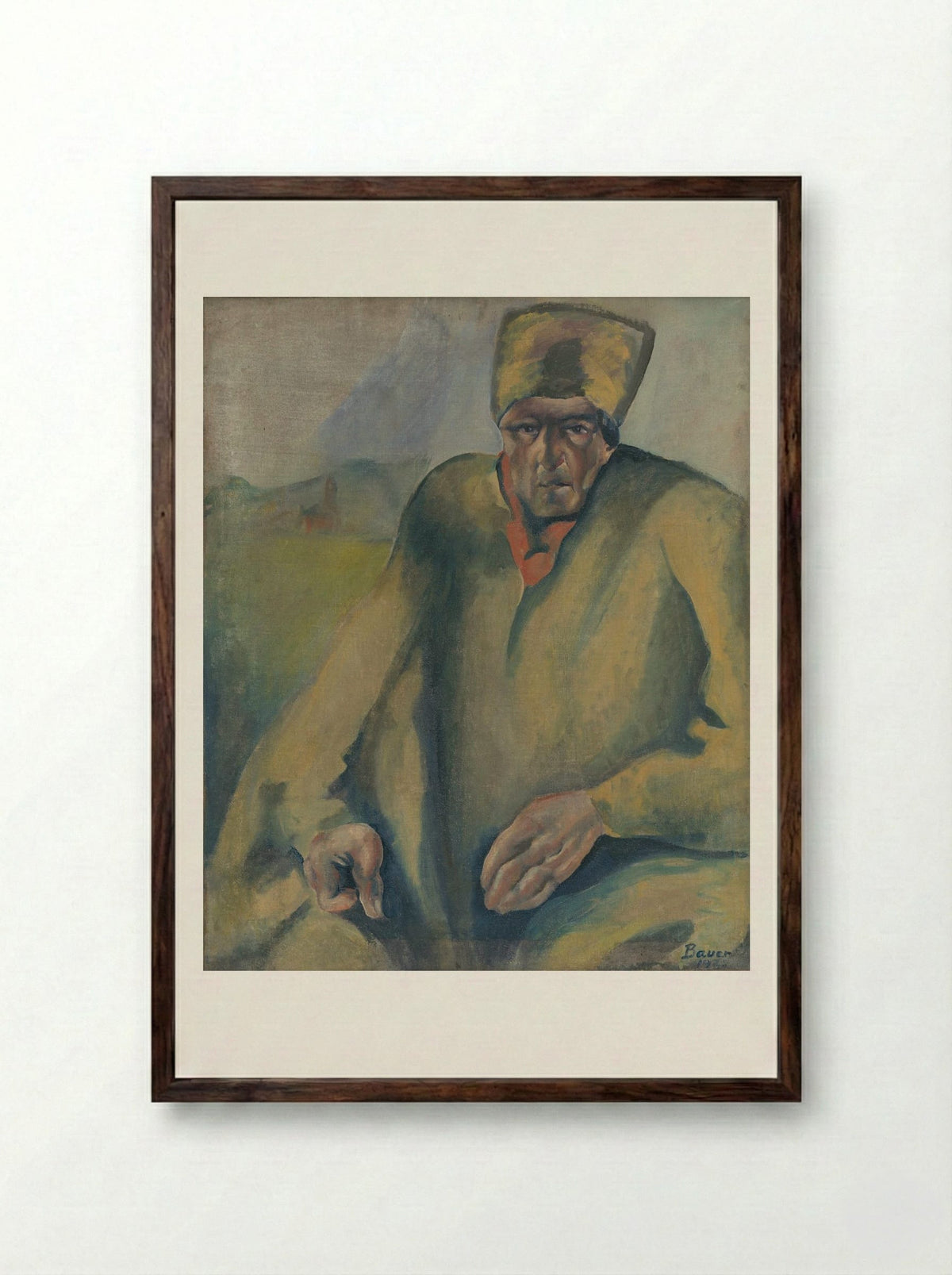 Agitator - Konstantin Bauer - Framed Print Dark Wood