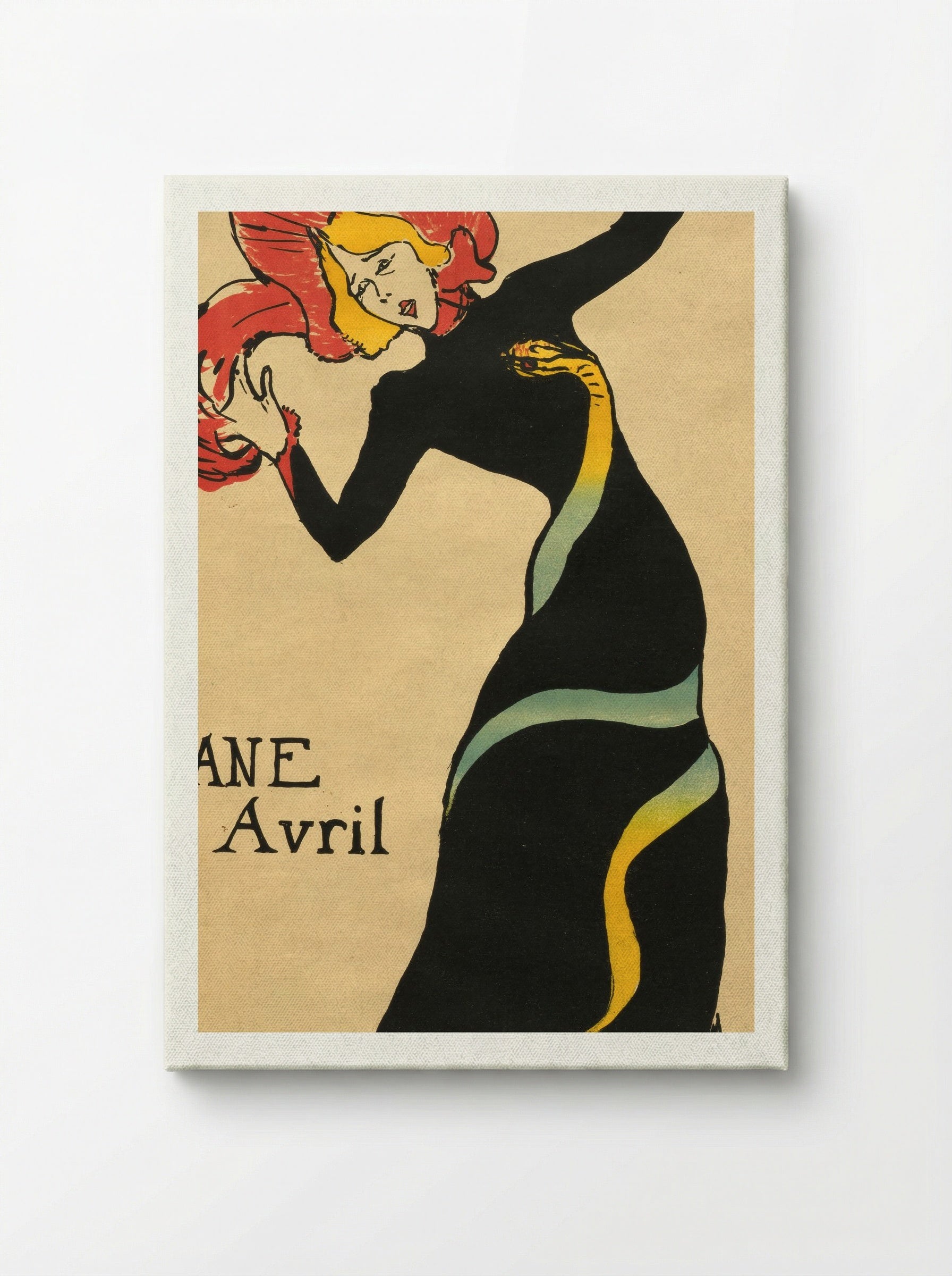 Jane Avril - Henri de Toulouse-Lautrec - Canvas