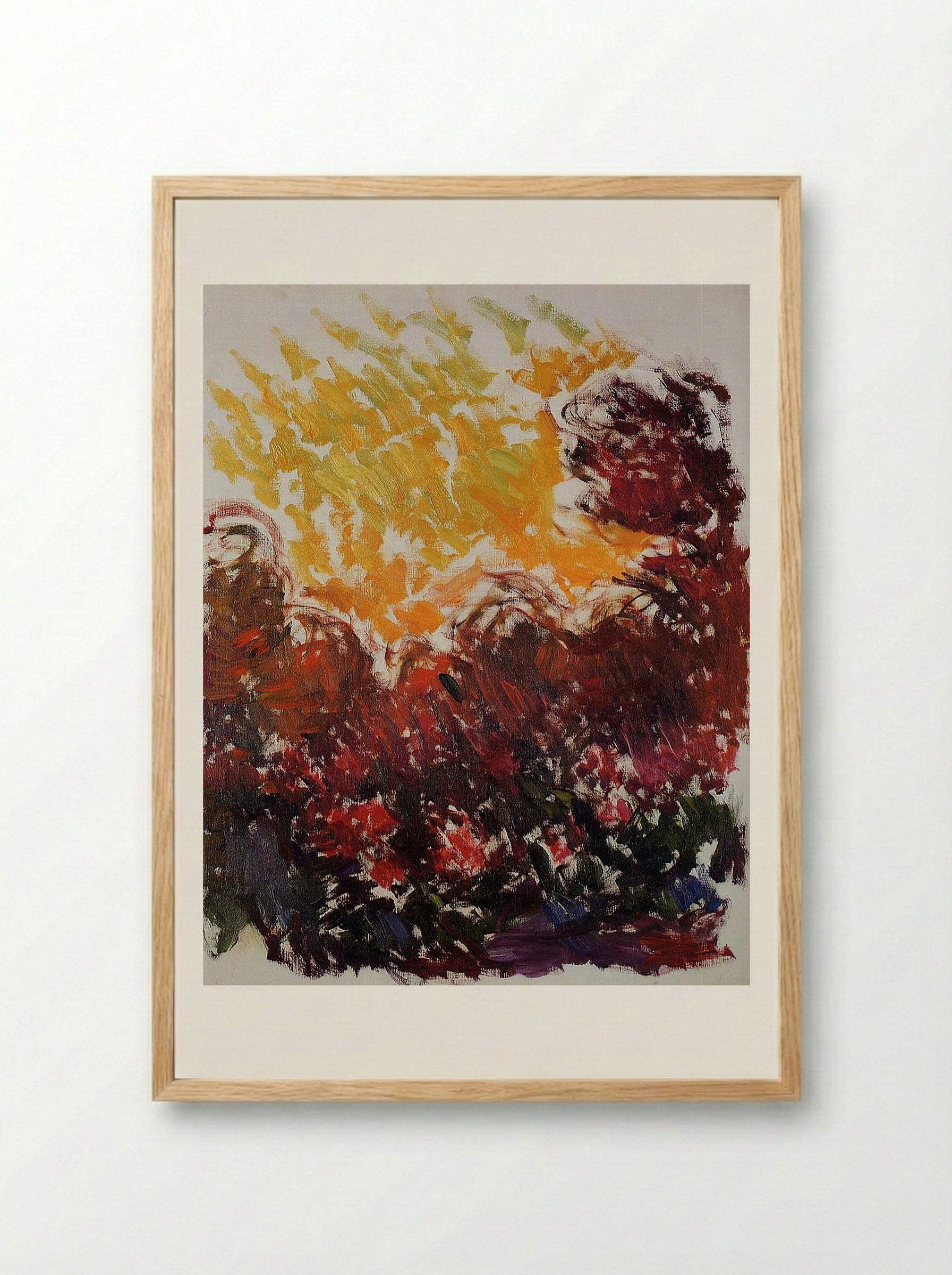 The Garden at Giverny - Claude Monet - Framed Print Wood