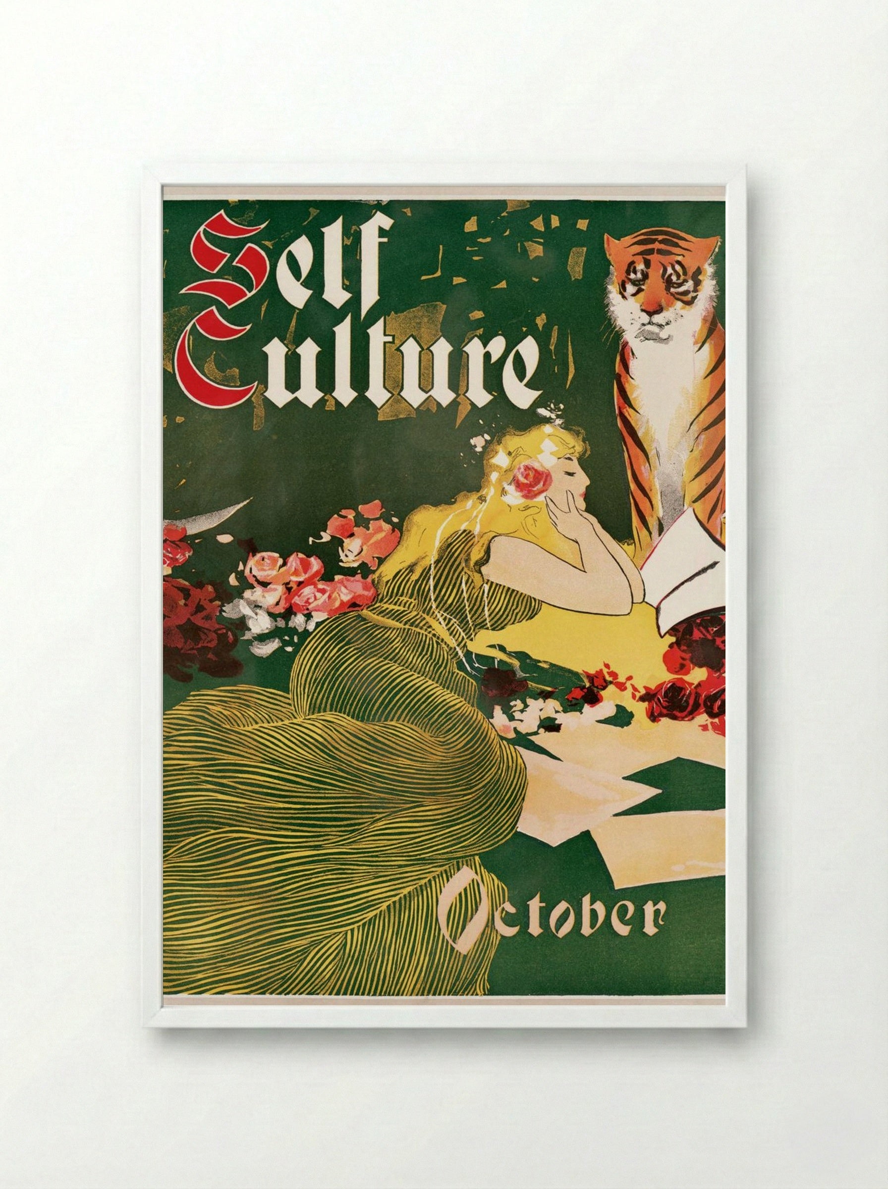 Self Culture, October - Fine Art Print - Framed Print White