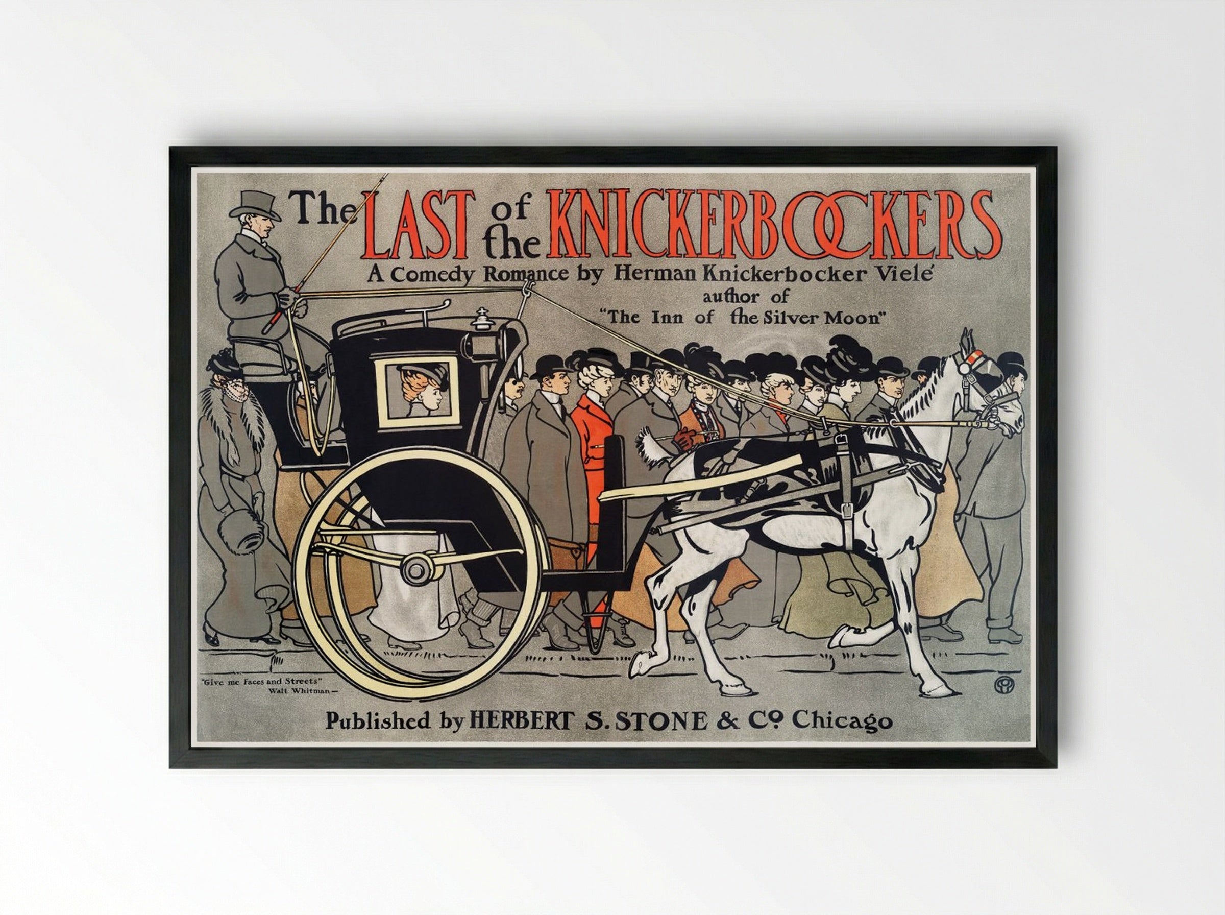 The Last of the Knickerbockers - Edward Penfield - Framed Print Black