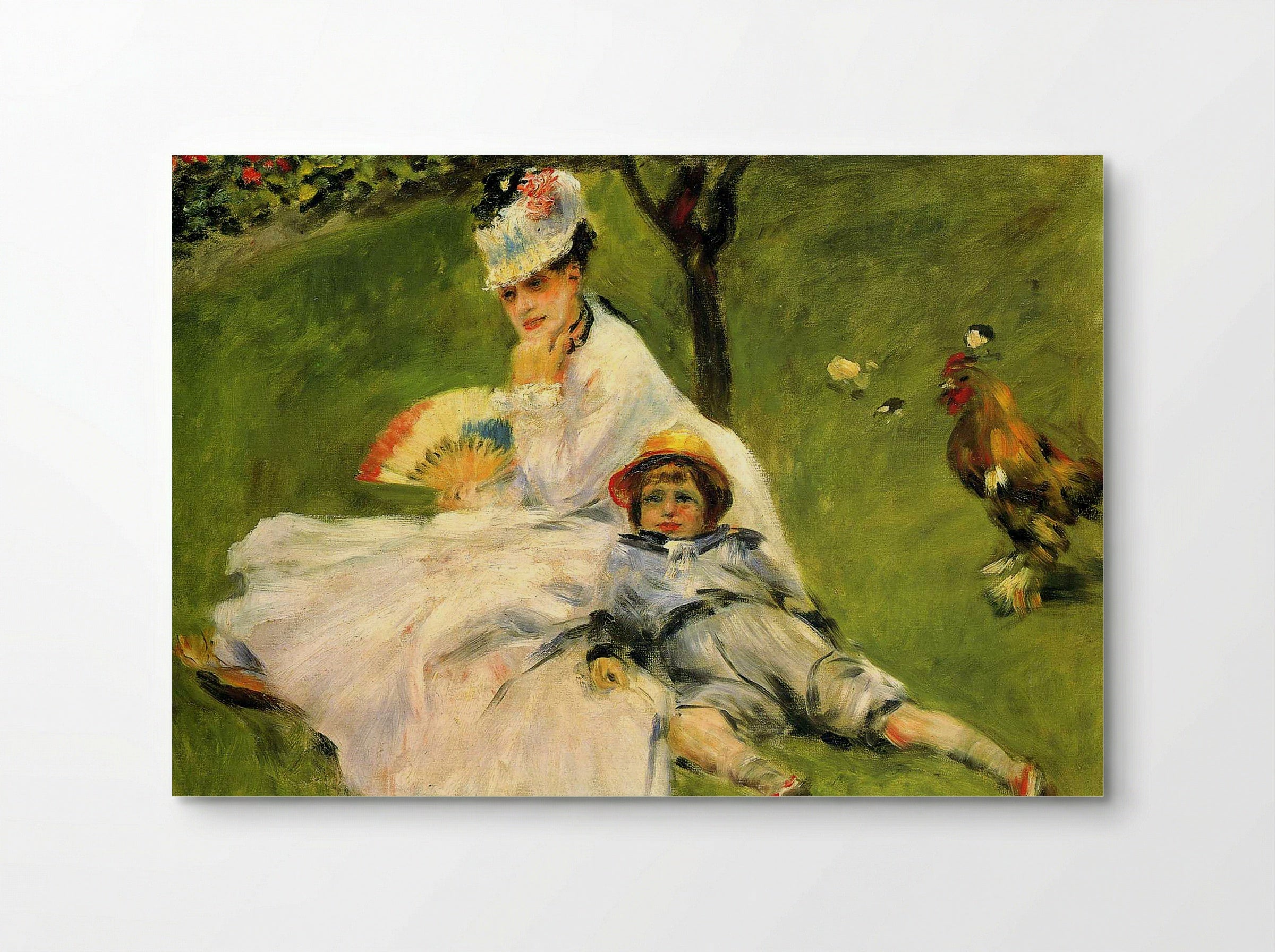 Camille Monet and Her Son Jean in the Garden at Argenteuil - Claude Monet - Poster