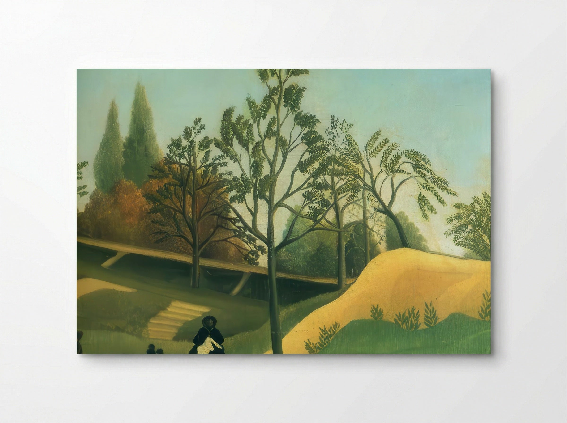 View of the Fortifications by Henri Rousseau – Naïve Art Urban Landscape Print - Poster