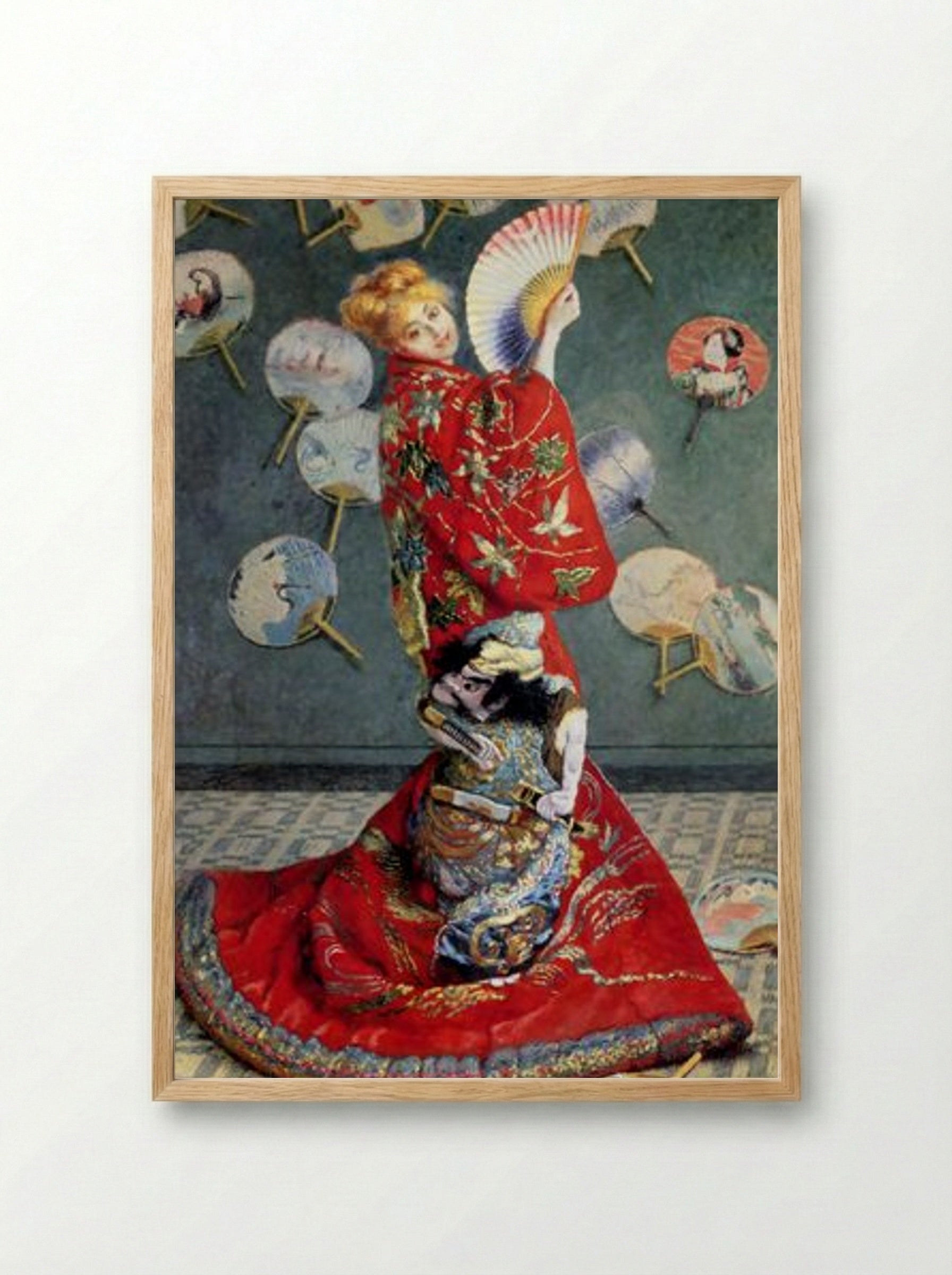 Camille Monet in Japanese Costume - Claude Monet - Framed Print Wood