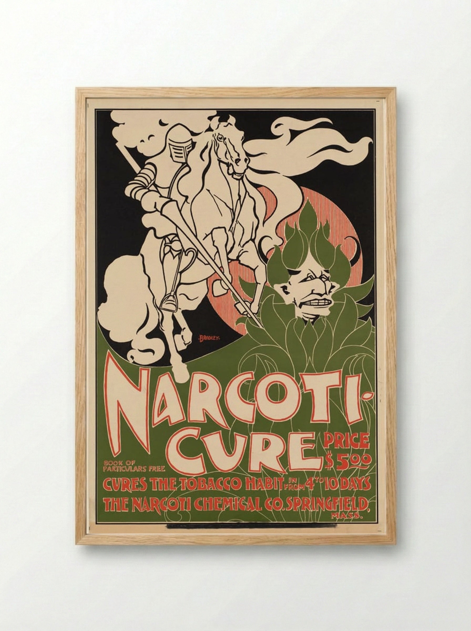 Narcoti-Cure - Will H. Bradley - Framed Print Wood