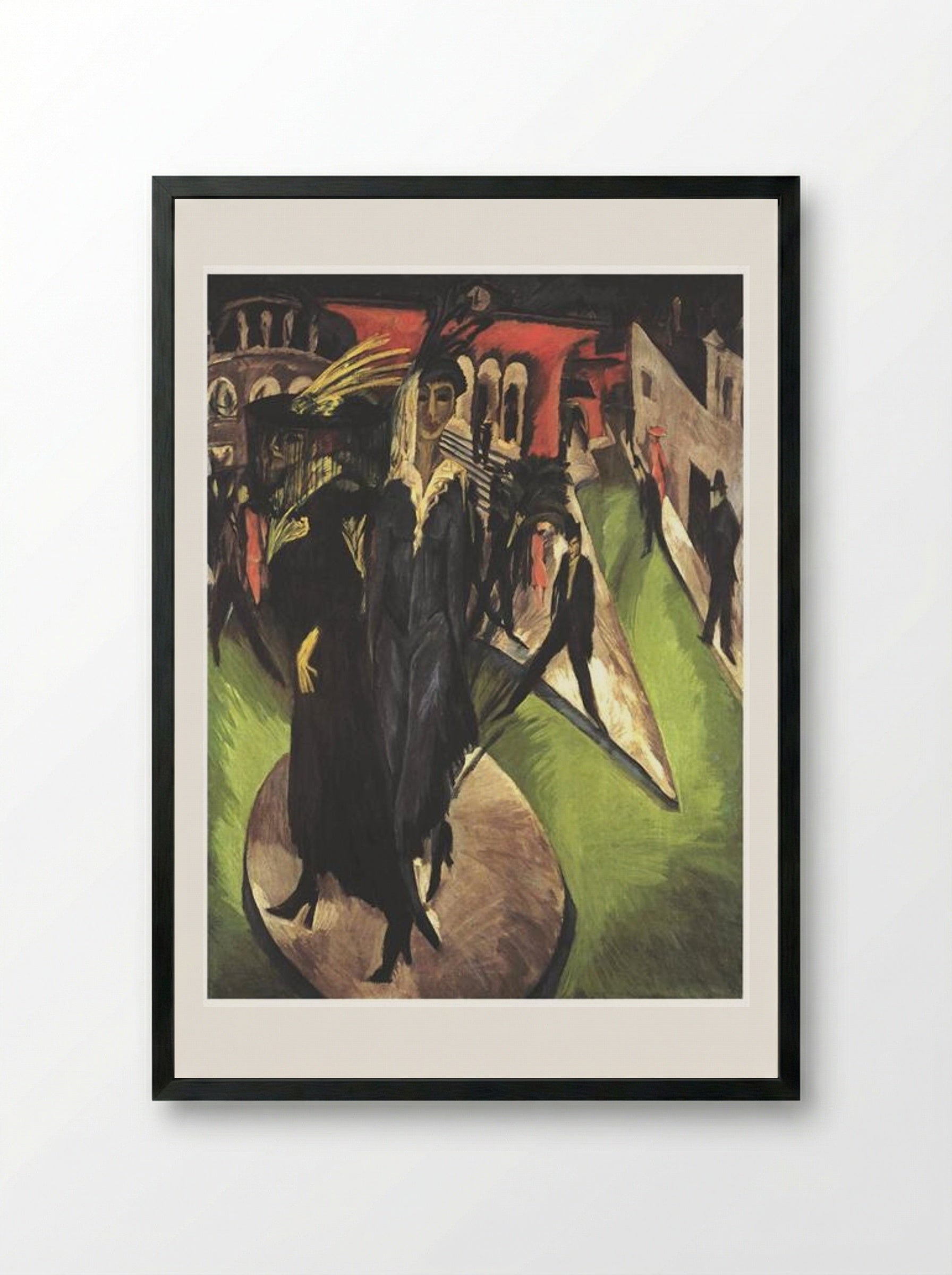 Potsdamer Platz, Berlin - Ernst Ludwig Kirchner - Framed Print Black
