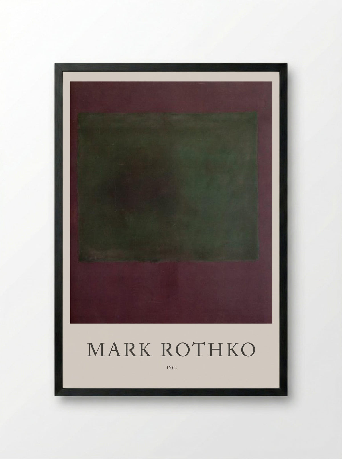 Untitled (Green and Maroon) - Mark Rothko - Framed Print Black