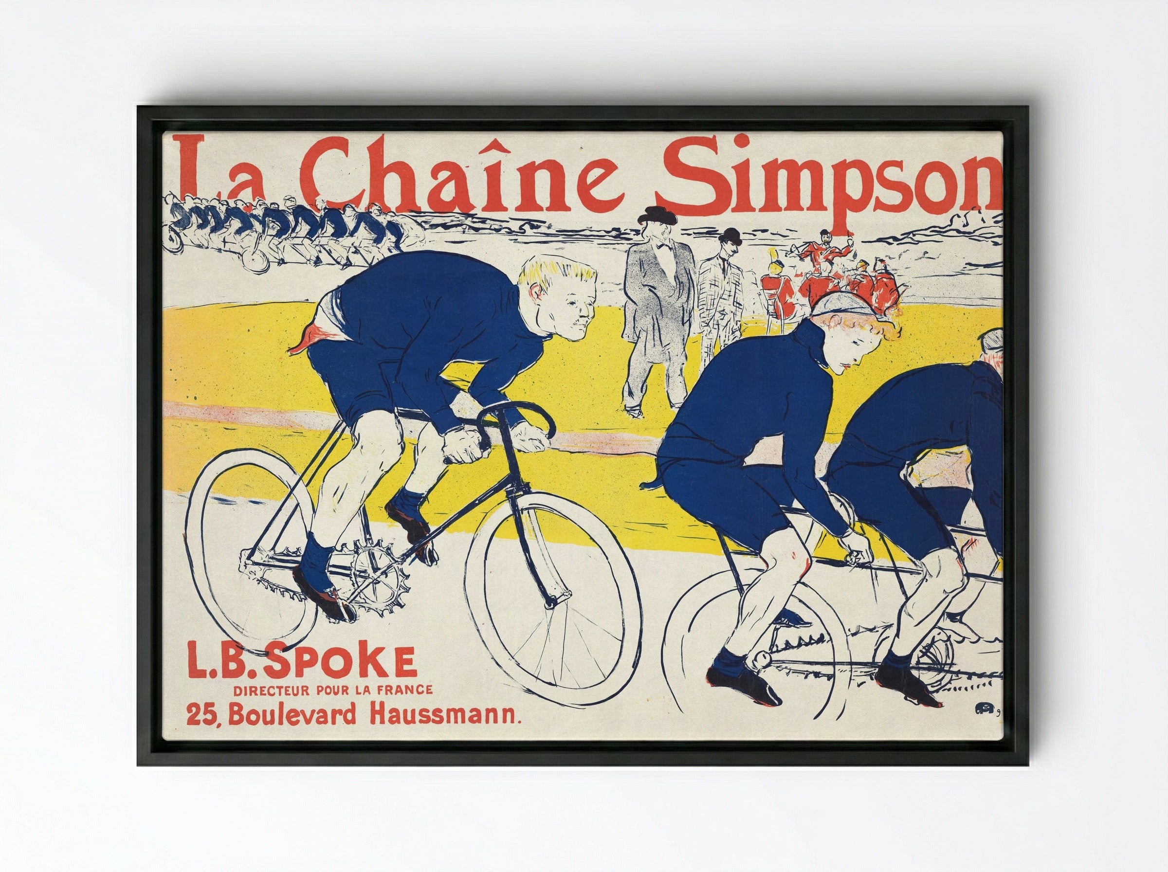 La Chaîne Simpson - Henri de Toulouse-Lautrec - Framed Canvas Black