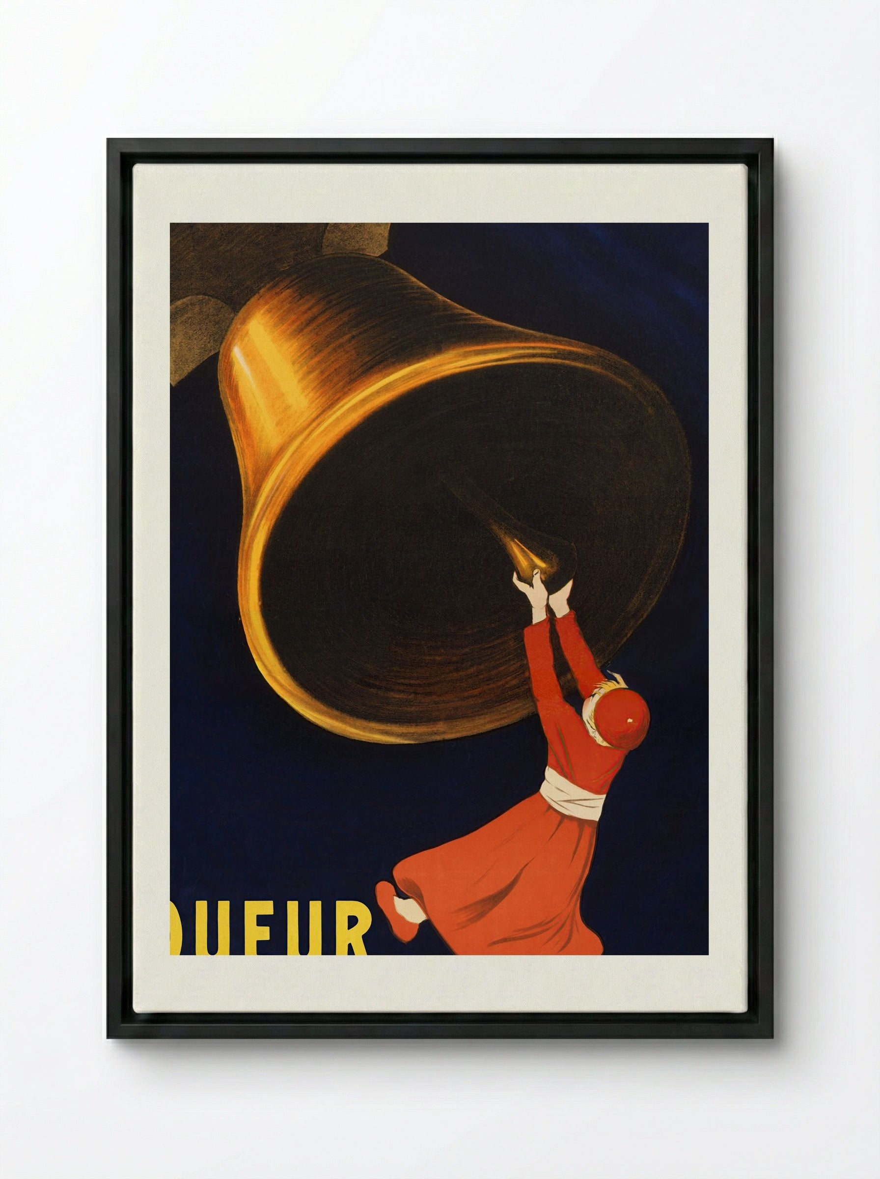 Angelus Liqueur des Salésiens de Dom Bosco - Leonetto Cappiello - Framed Canvas Black