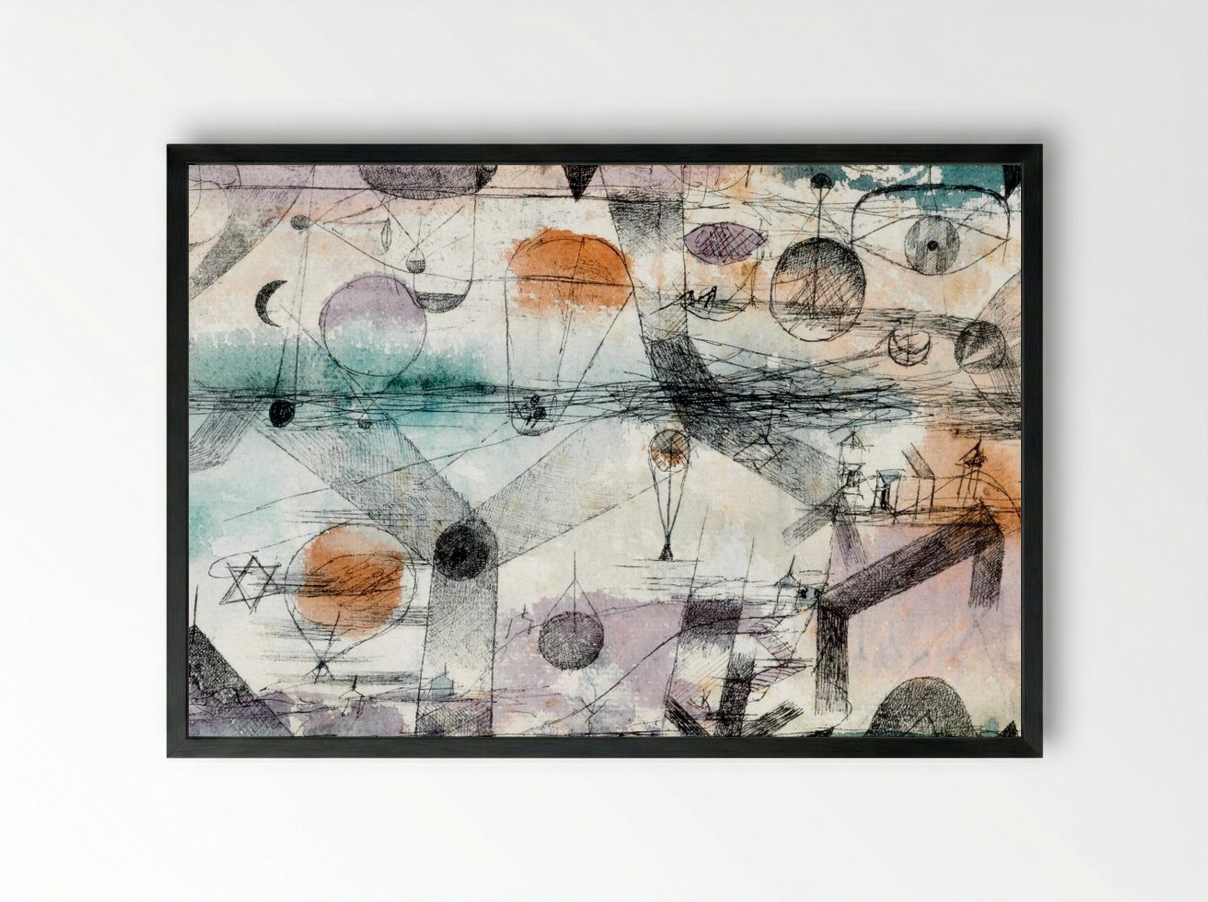 In the Realm of Air - Paul Klee - Framed Print Black