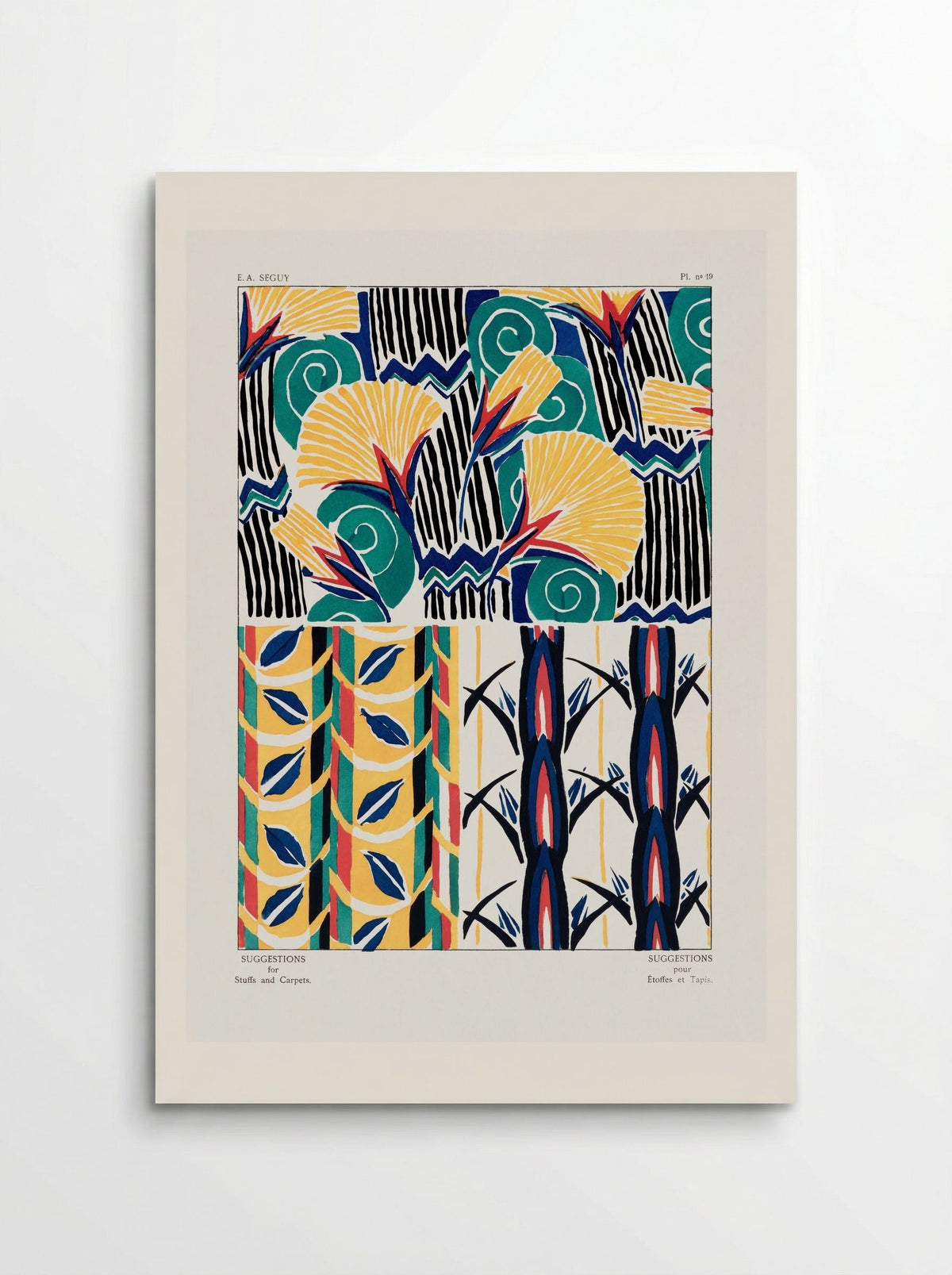 Suggestions for Stuffs and Carpets, Plate 19 - Émile-Allain Séguy - Poster