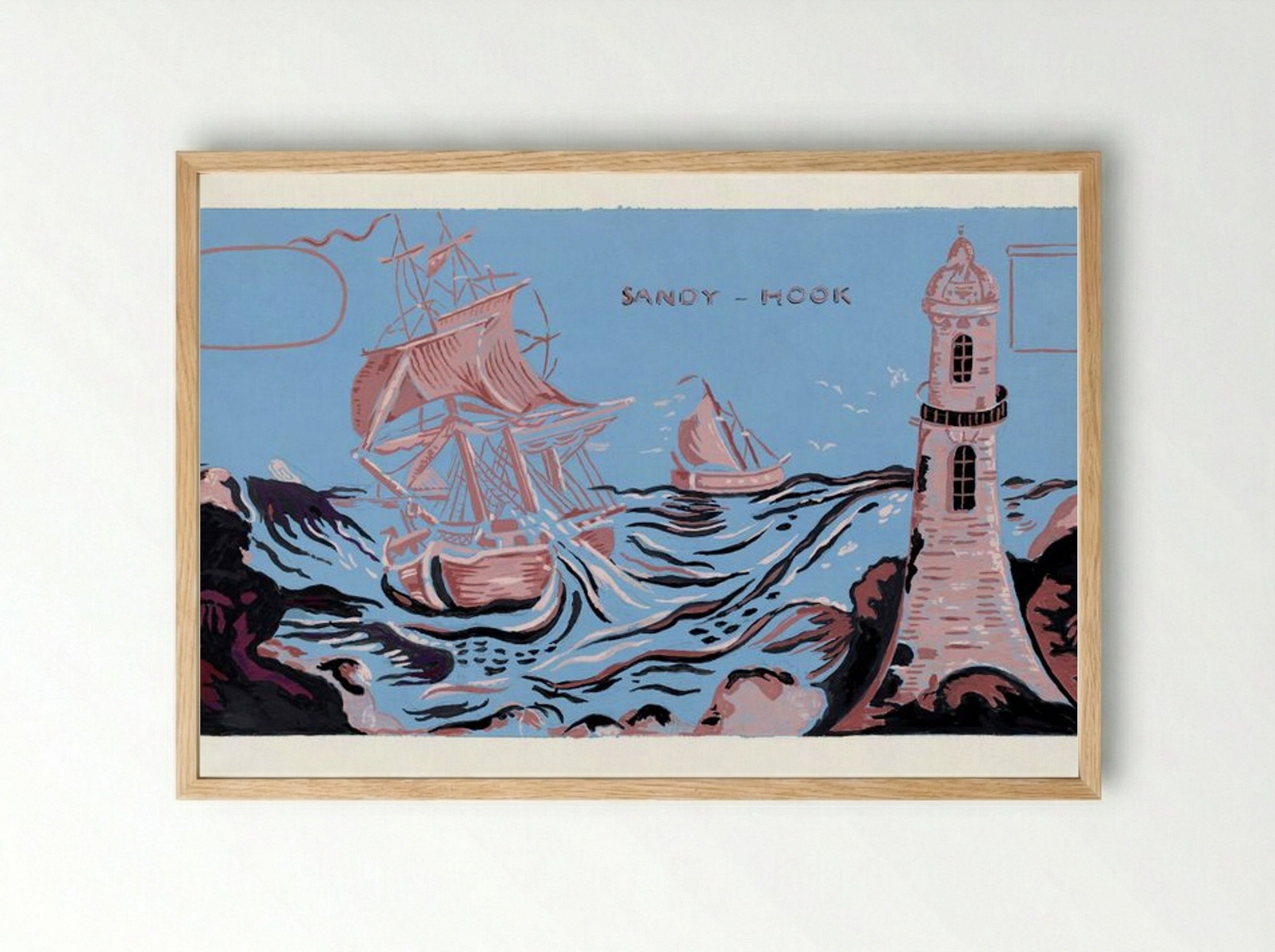 Bandbox Design: Sandy Hook - Selma Sandler - Framed Print Wood