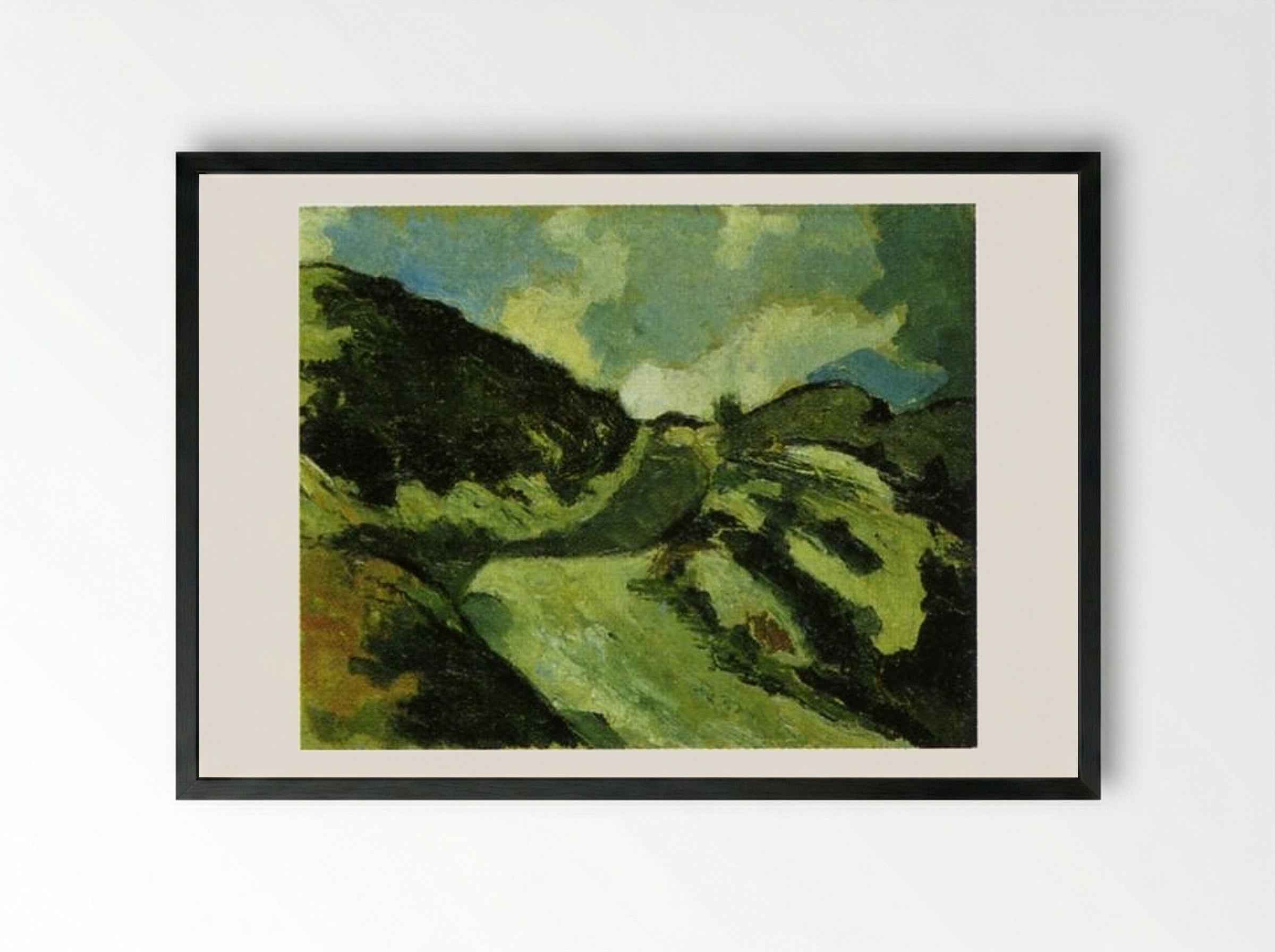 Dune Landscape - Theo van Doesburg - Framed Print Black