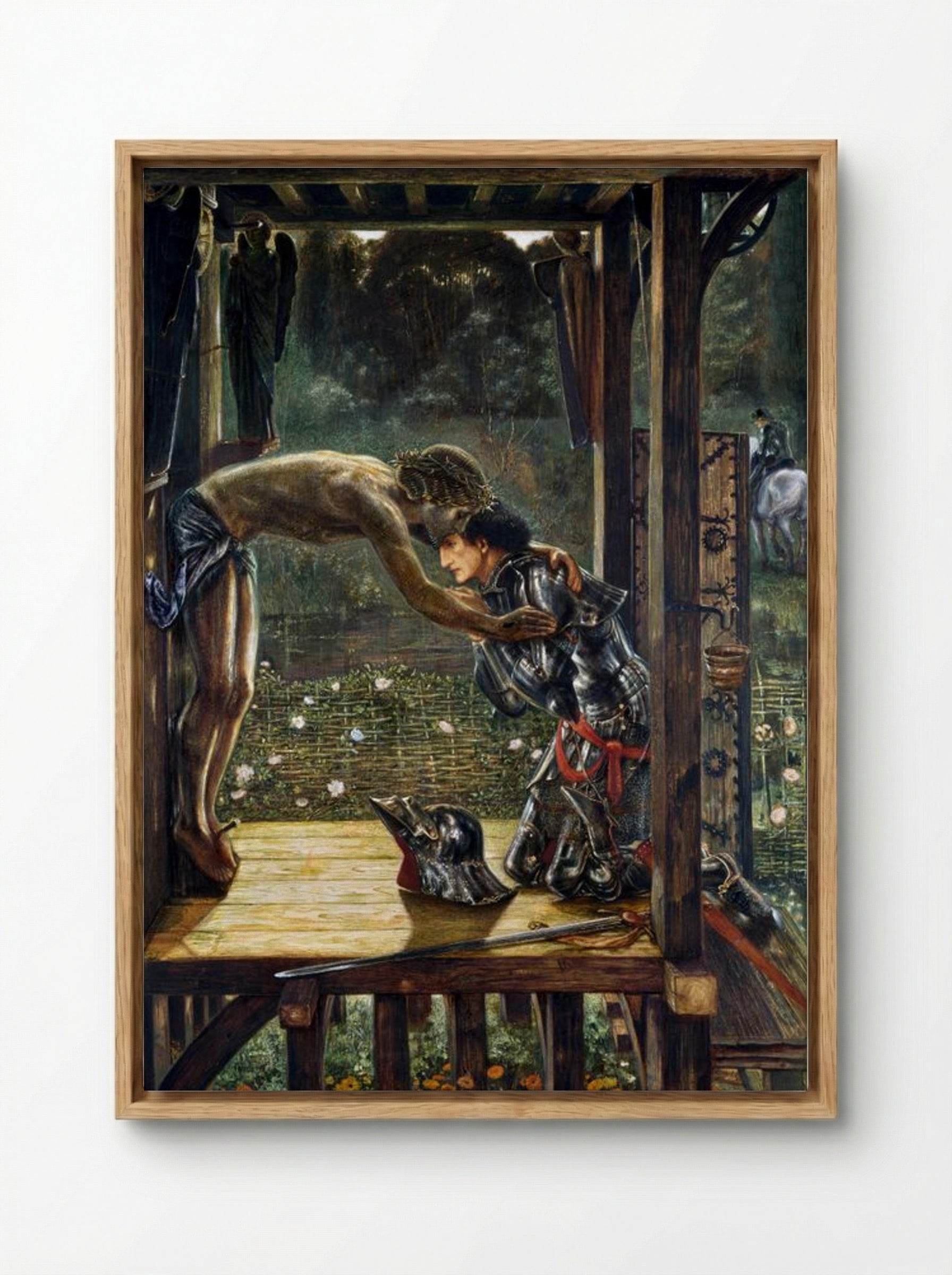 The Merciful Knight - Edward Burne-Jones - Framed Canvas Wood