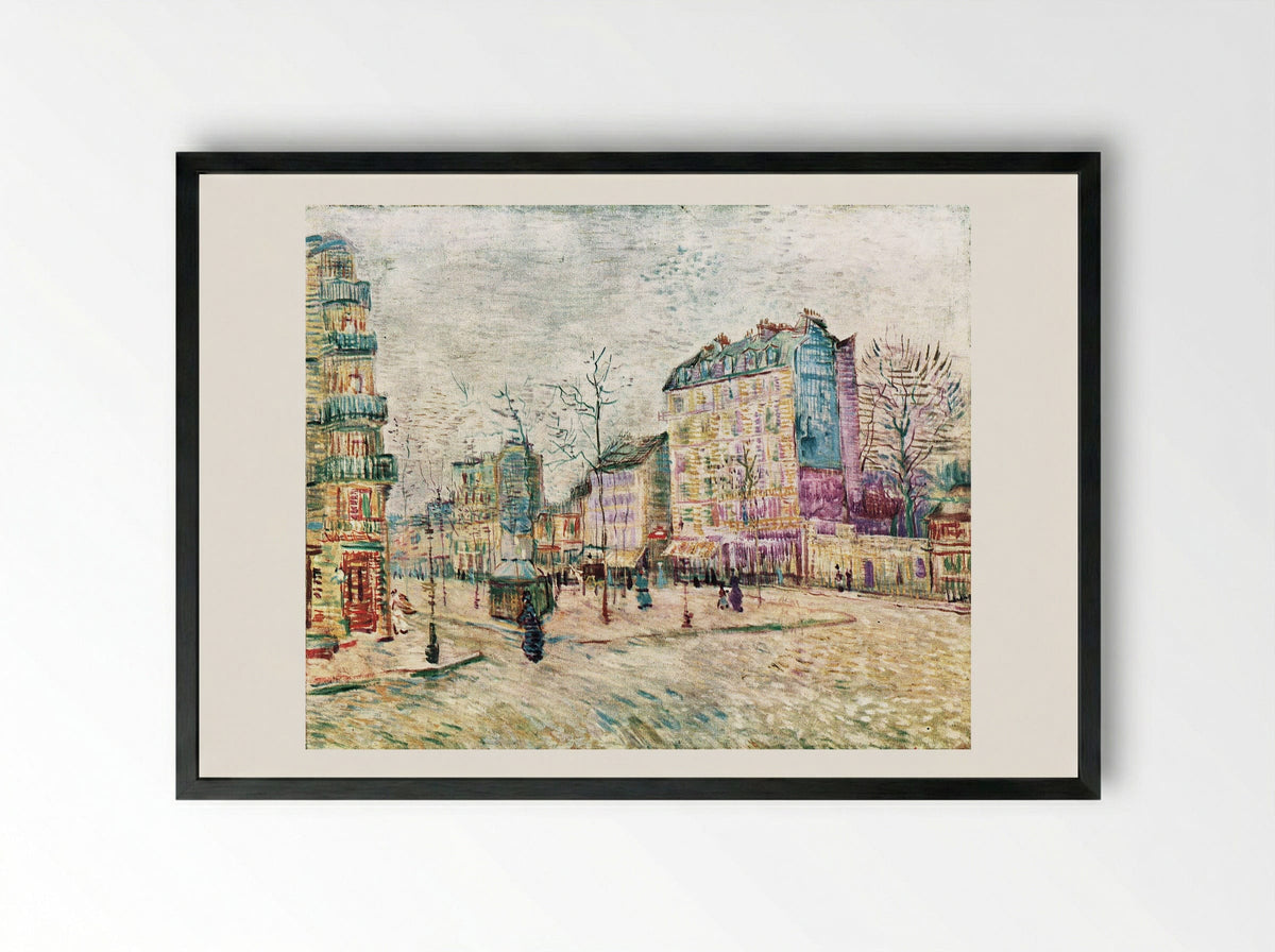 Boulevard de Clichy - Vincent van Gogh - Framed Print Black