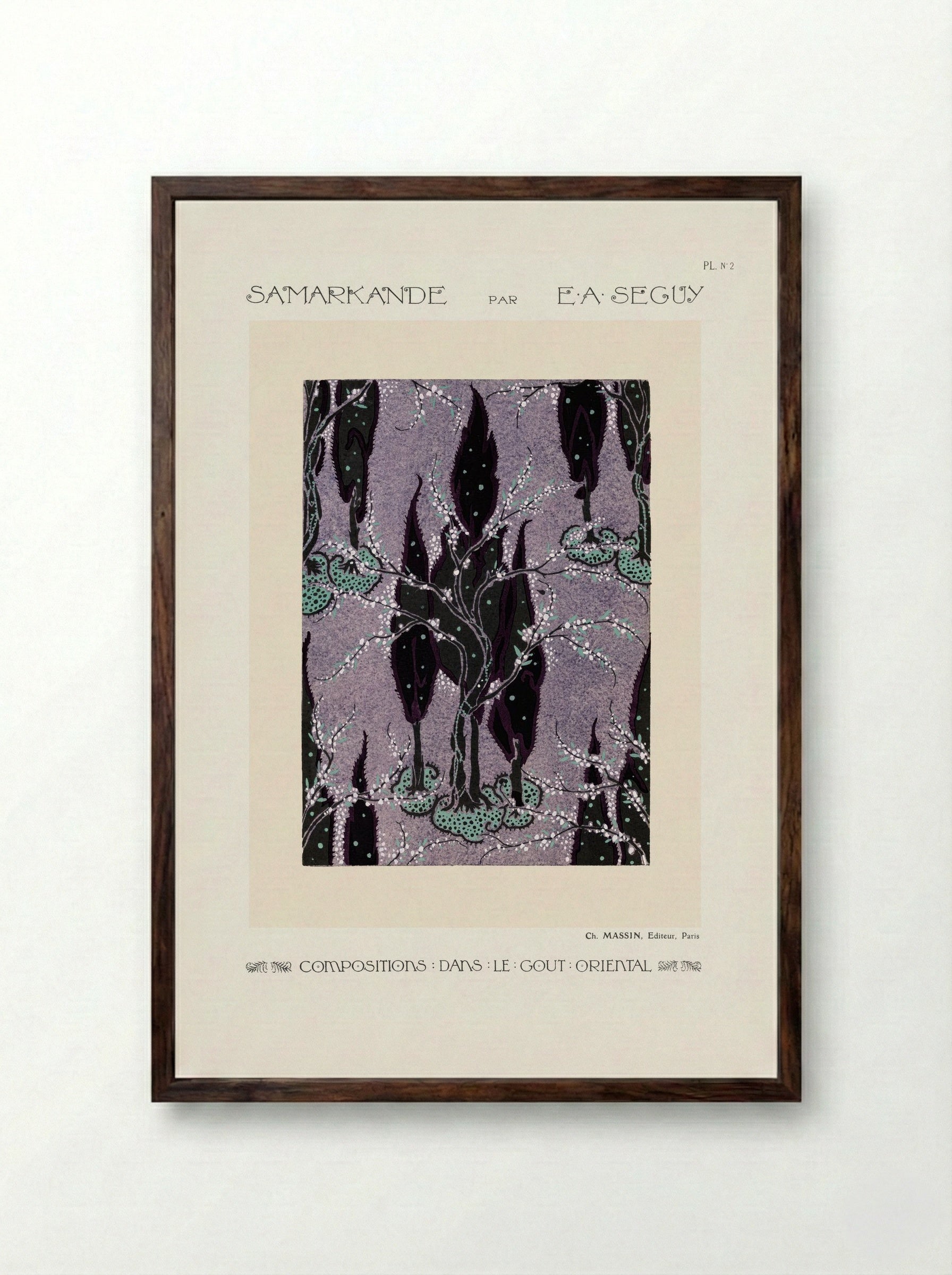 Samarkande, Plate No. 2 (Oriental Composition) - Émile-Allain Séguy - Framed Print Dark Wood