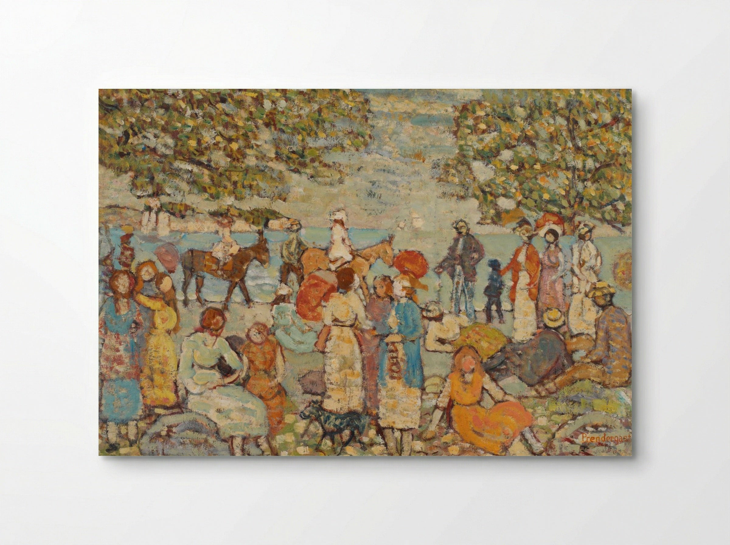 Beach Scene with Donkeys or Mules - Maurice Brazil Prendergast - Poster