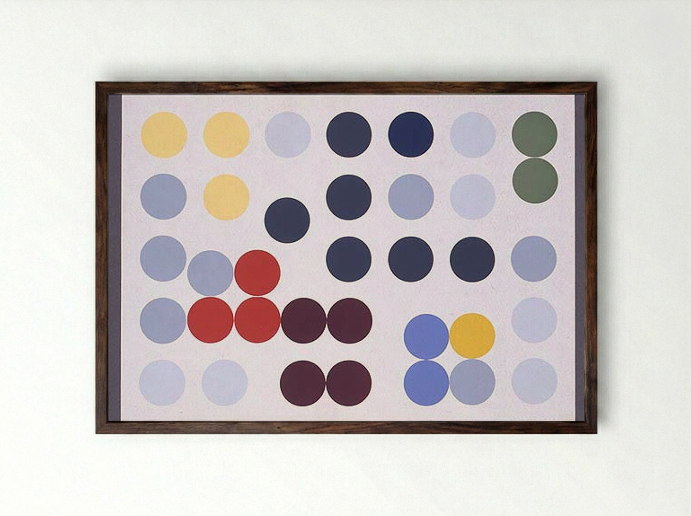 Composition dans un cercle - Sophie Taeuber-Arp - Framed Print Dark Wood