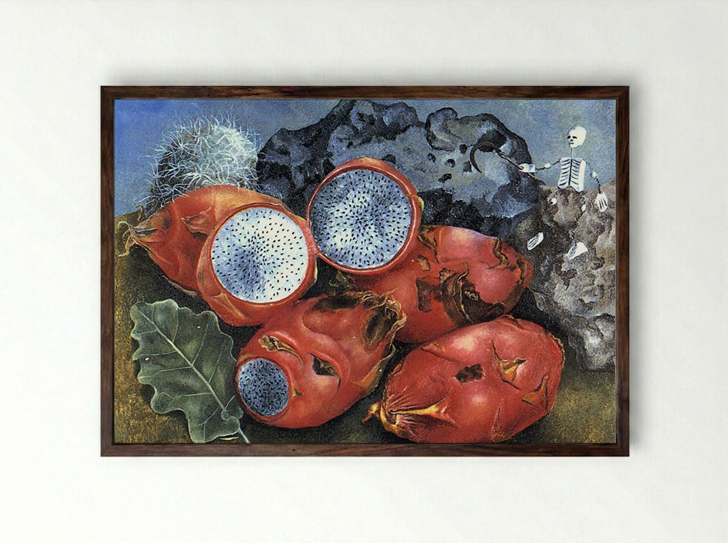 Pitahayas - Frida Kahlo - Framed Print Dark Wood