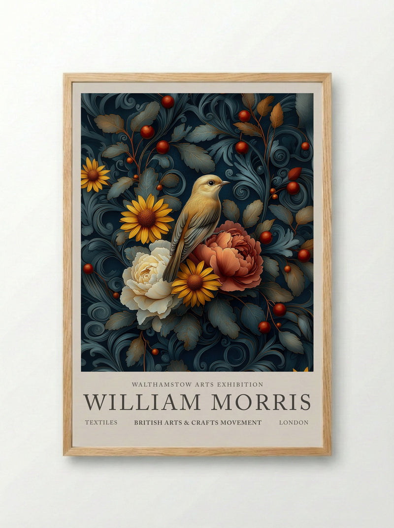 Songbird Serenade - William Morris - Framed Print Wood