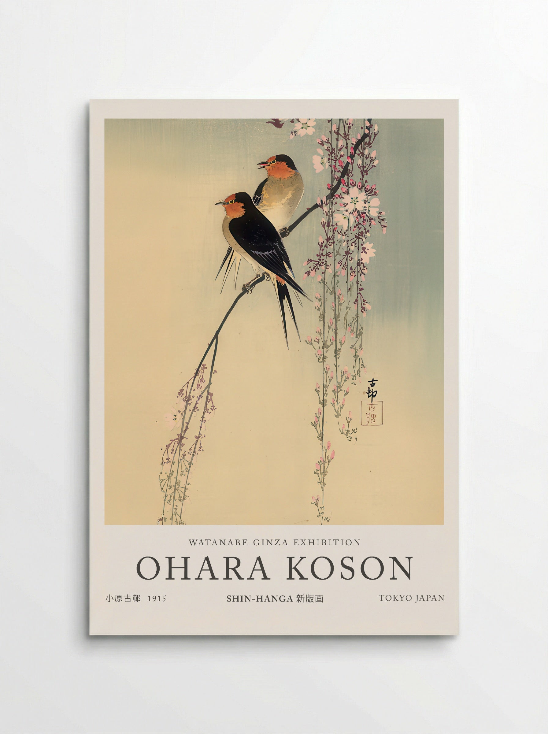 Swallows With Cherry Blossom - Ohara Koson