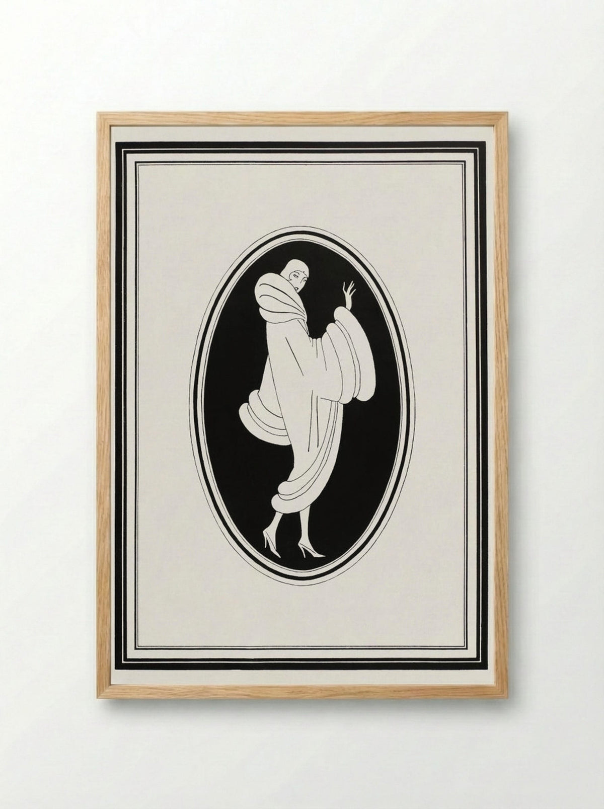 Advertisement for Brandt's Fur Coat - Fine Art Print - Framed Print Wood