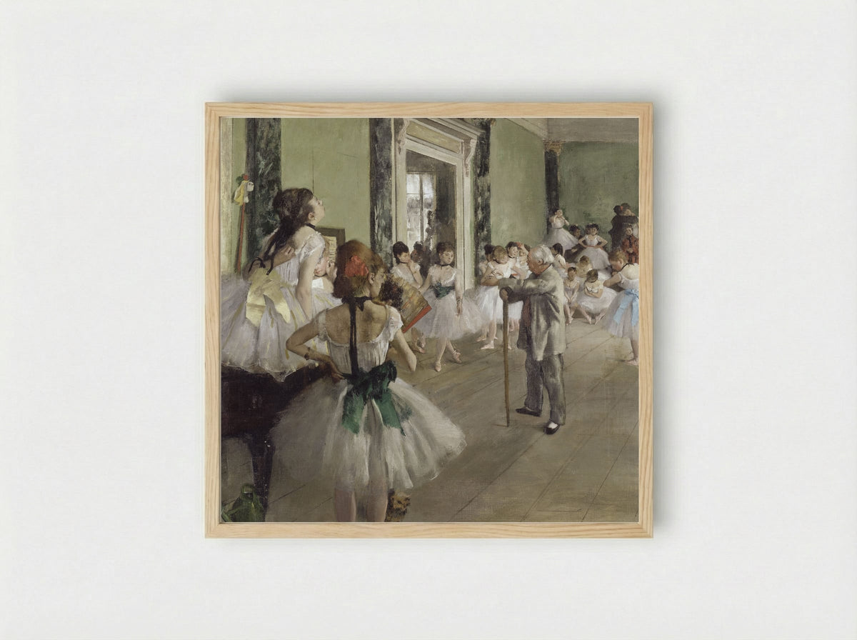 The Ballet Class - Edgar Degas - Framed Print Wood