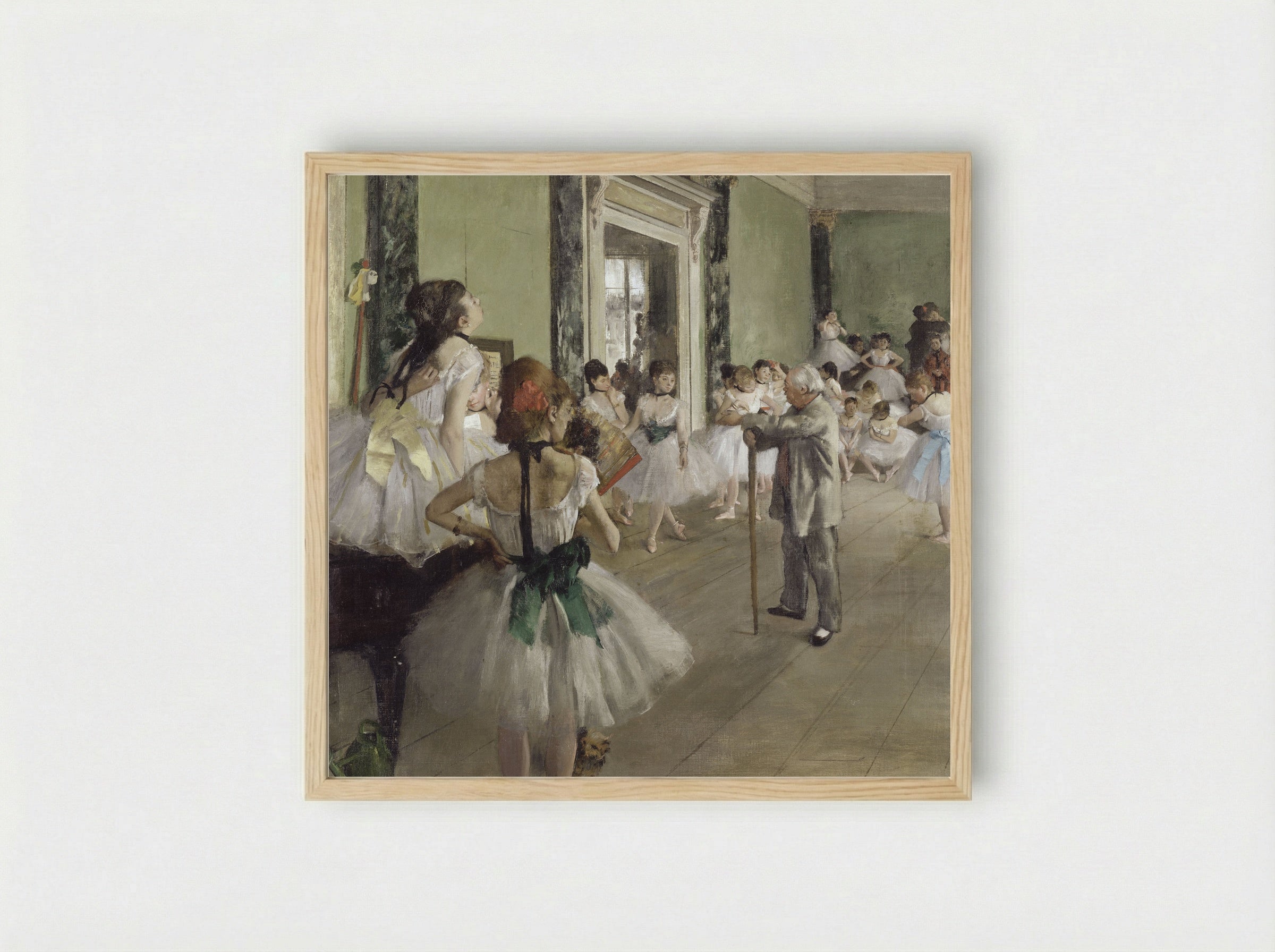 The Ballet Class - Edgar Degas - Framed Print Wood