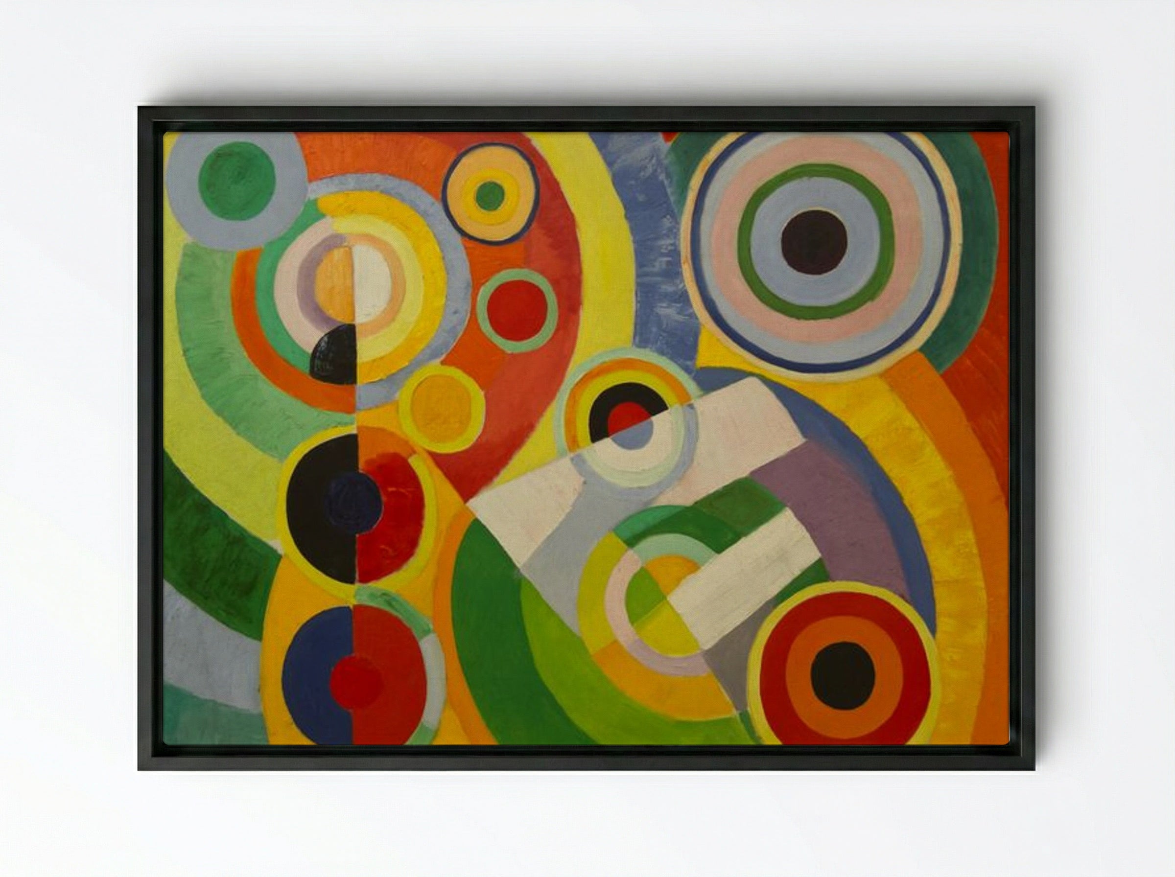 Rythme, Joie de vivre - Robert Delaunay - Framed Canvas Black