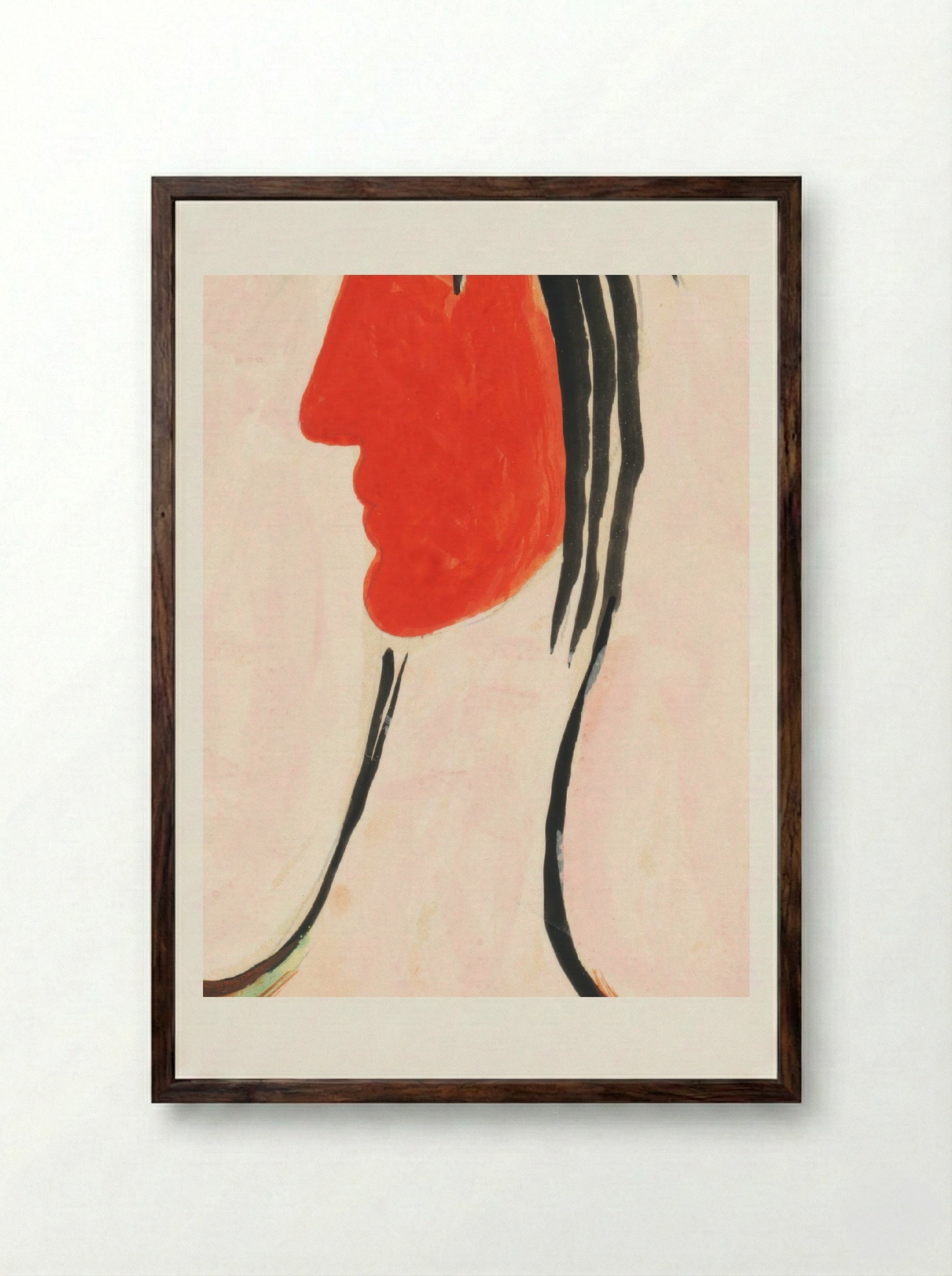 In Front of a Mirror - Mikuláš Galanda - Framed Print Dark Wood