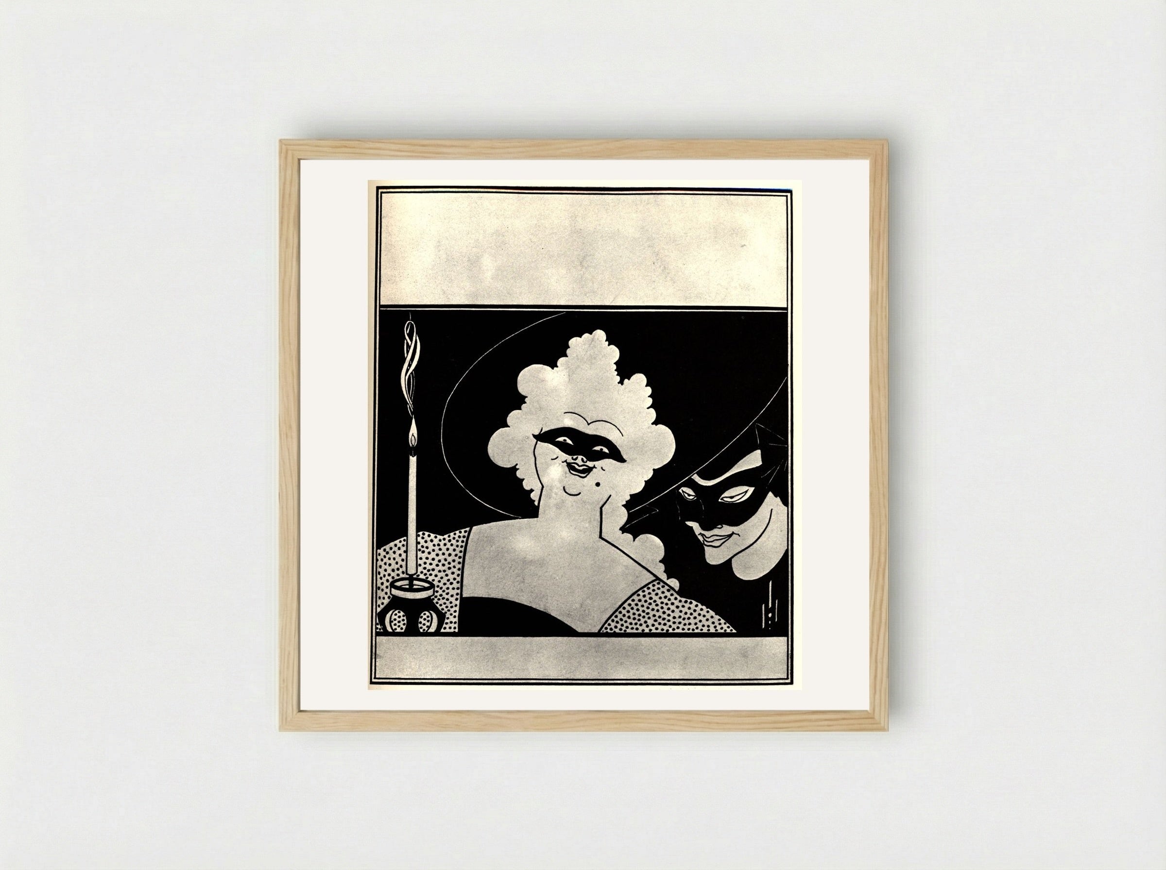 Frontispiece for 'The Yellow Book' - Aubrey Beardsley - Framed Print Wood