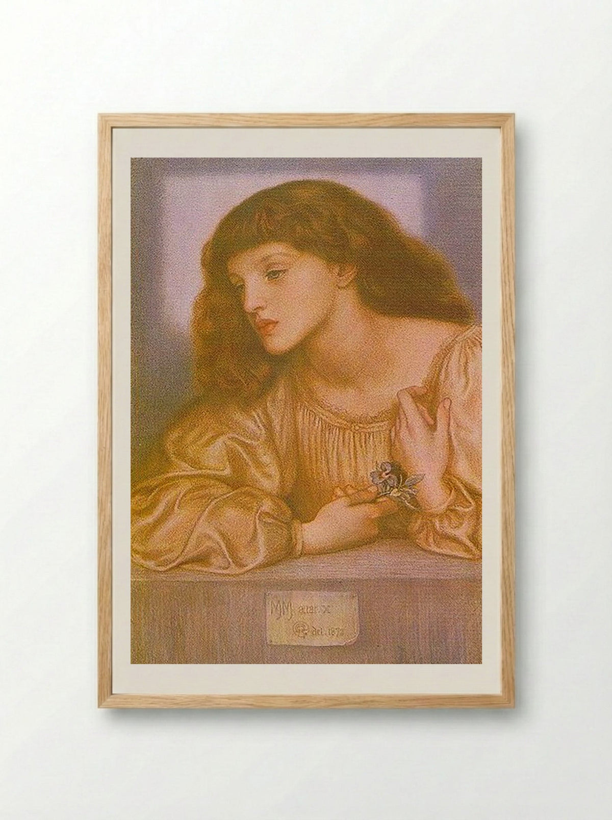 La Belle Iseult - May Morris - Framed Print Wood