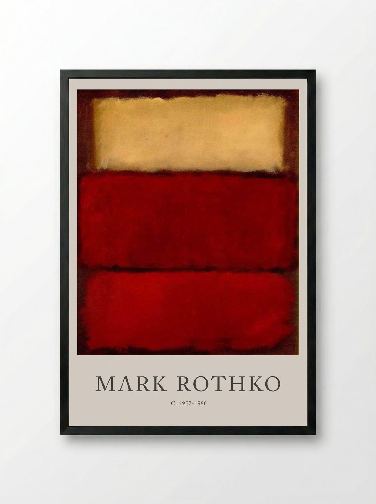 Untitled (Three Rectangles) - Mark Rothko - Framed Print Black