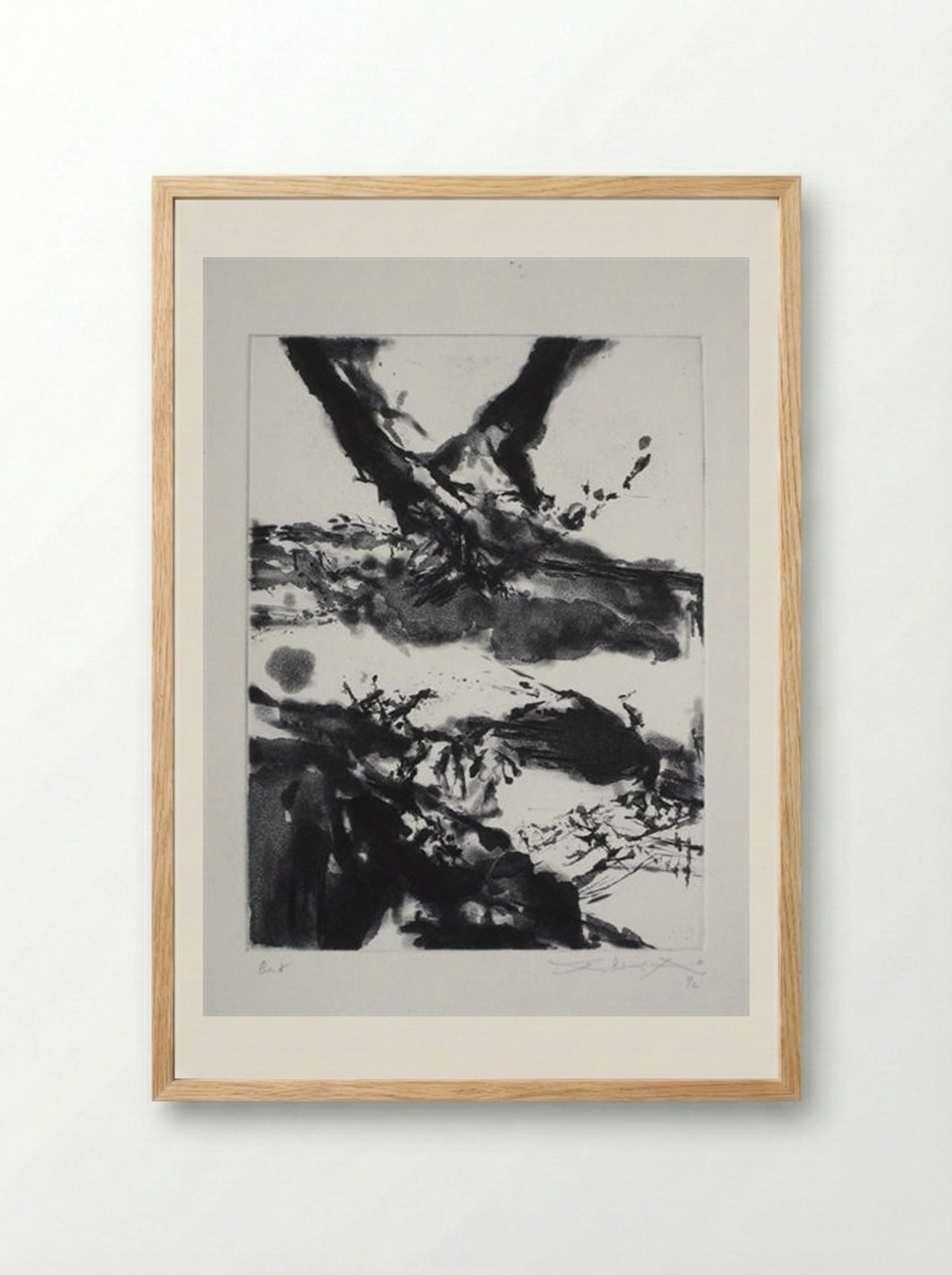Flashes - Zao Wou-Ki - Framed Print Wood
