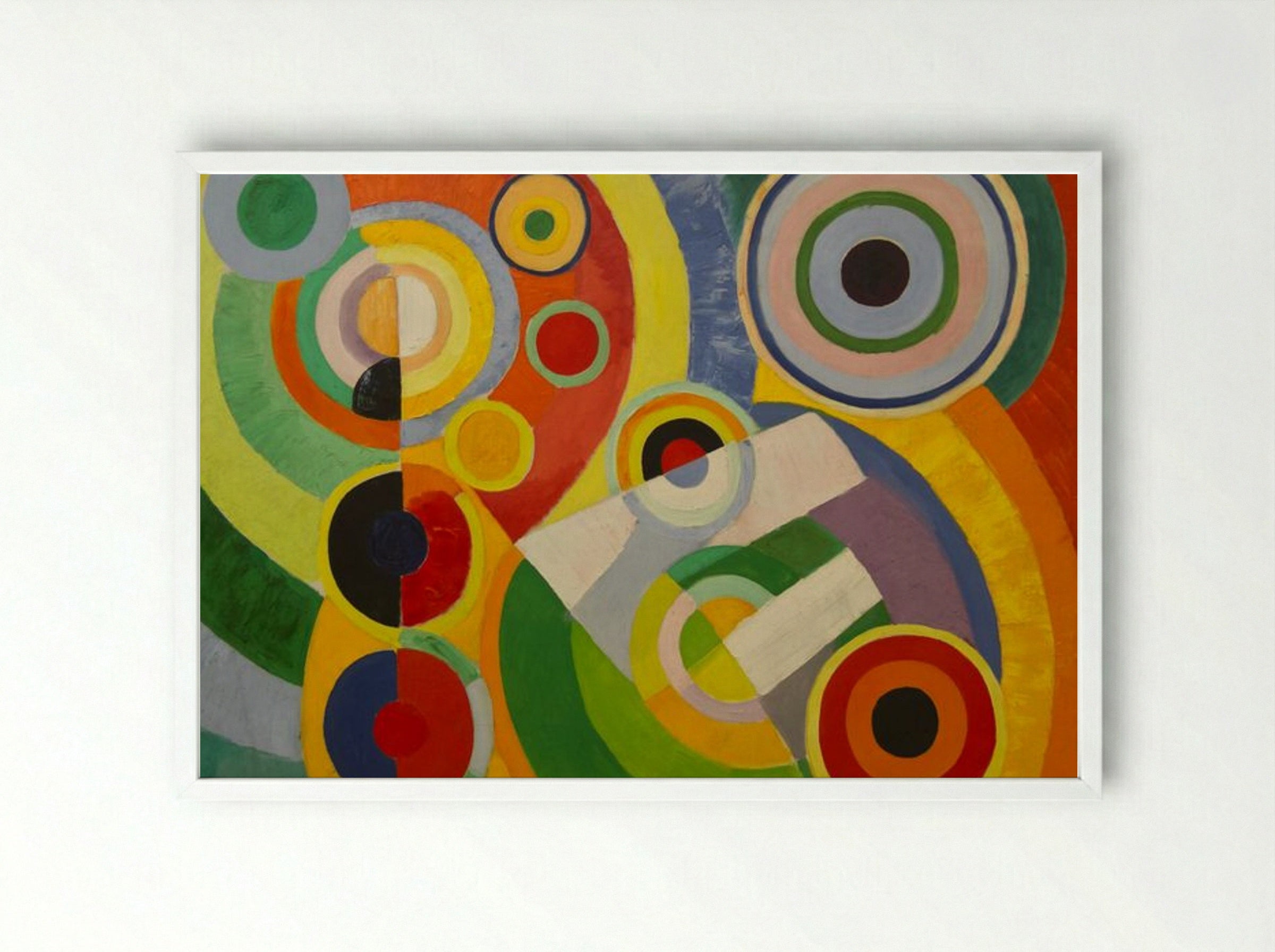 Rythme, Joie de vivre - Robert Delaunay - Framed Print White