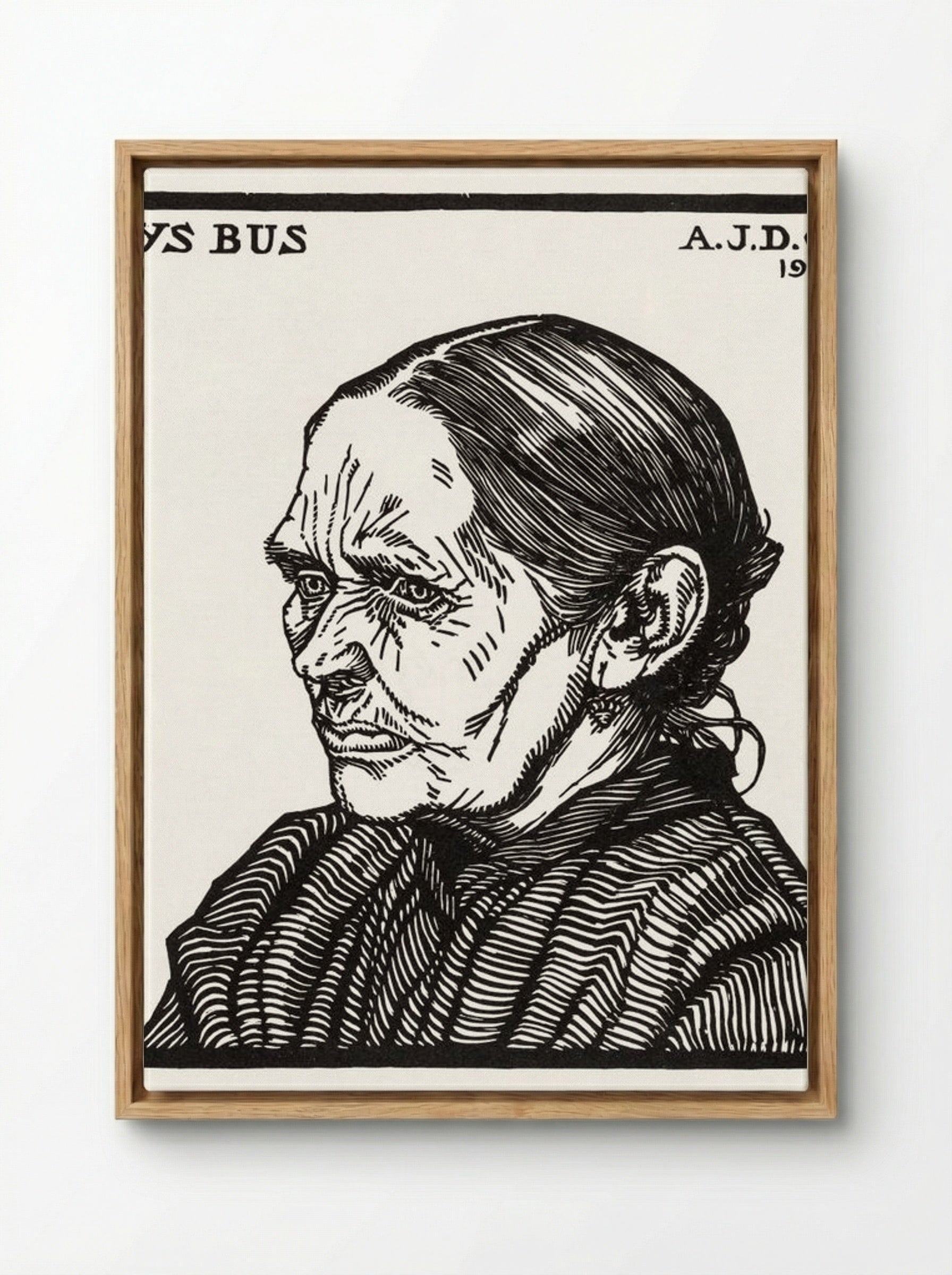 Portrait of Lijs Bus - Julie de Graag - Framed Canvas Wood