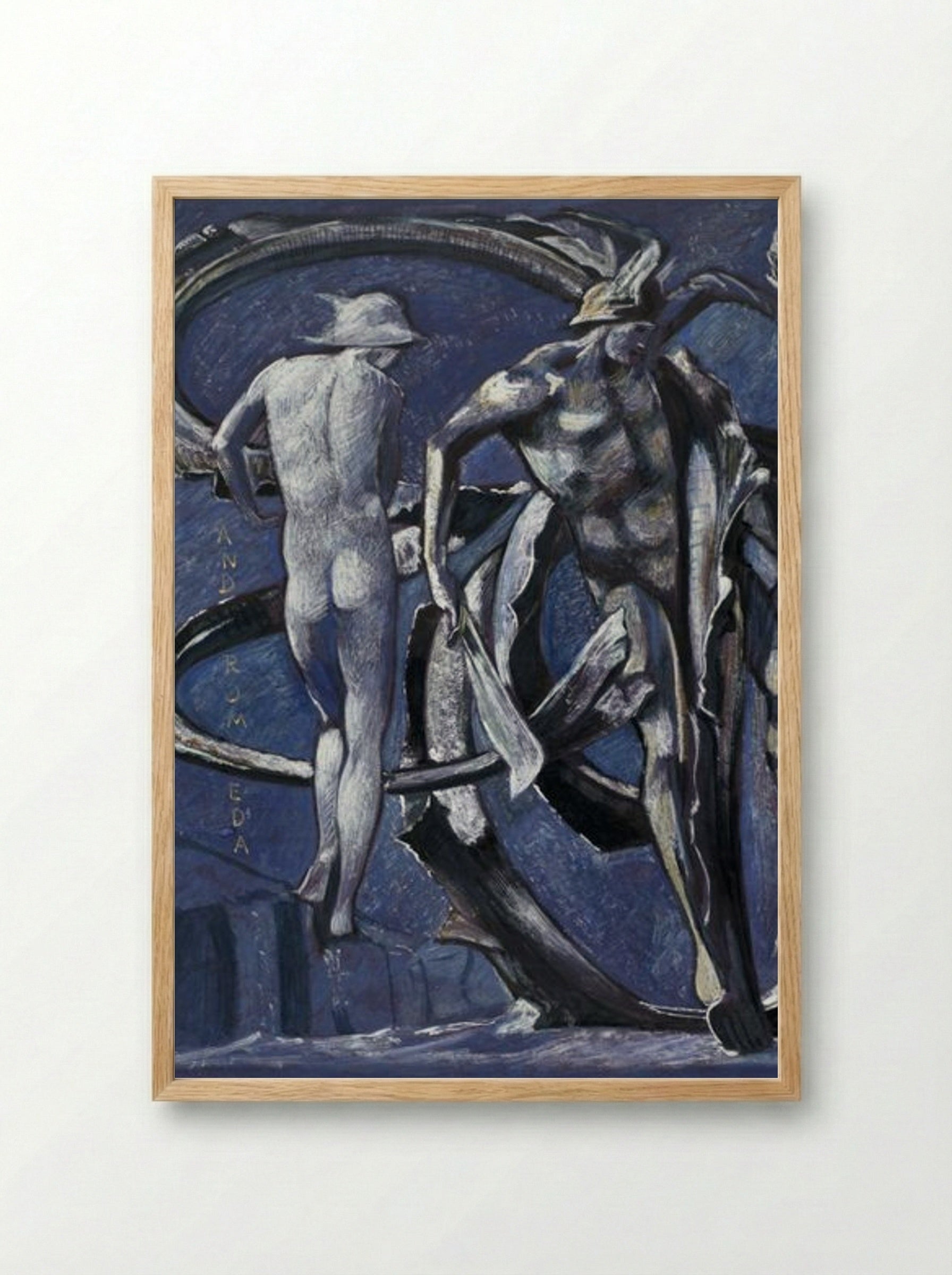 Study for 'Perseus and Andromeda: The Doom Fulfilled' - Edward Burne-Jones - Framed Print Wood