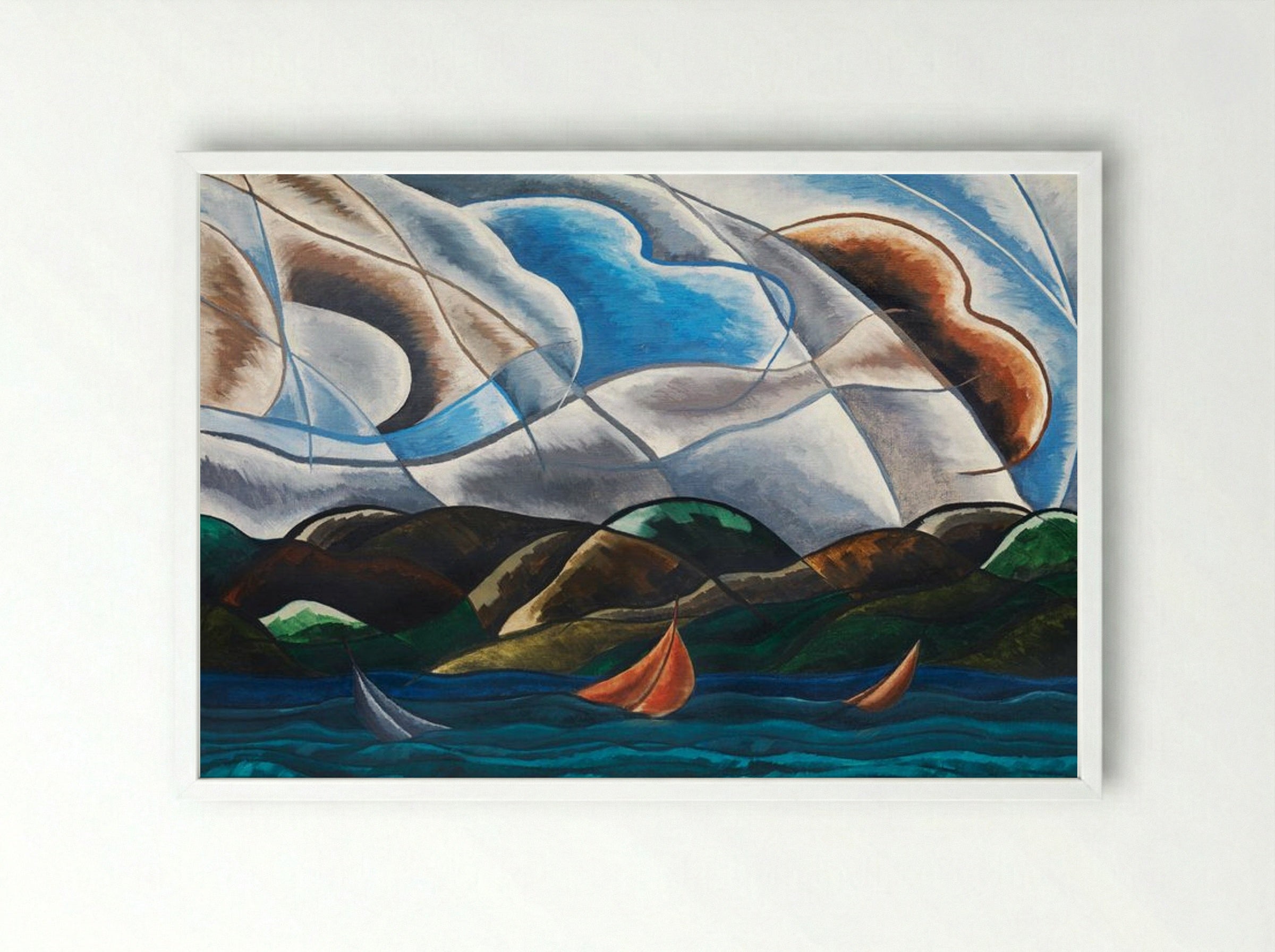 Clouds and Water - Arthur Dove - Framed Print White