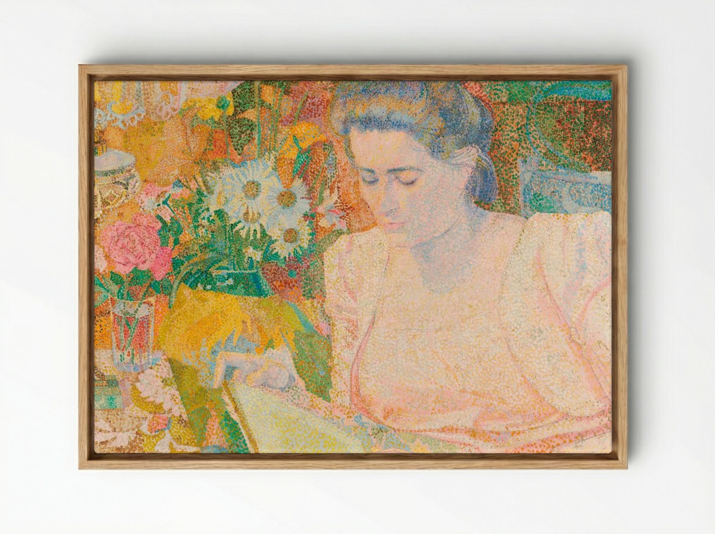 Portrait of Mrs. Marie Jeannette de Lange - Jan Toorop - Framed Canvas Wood