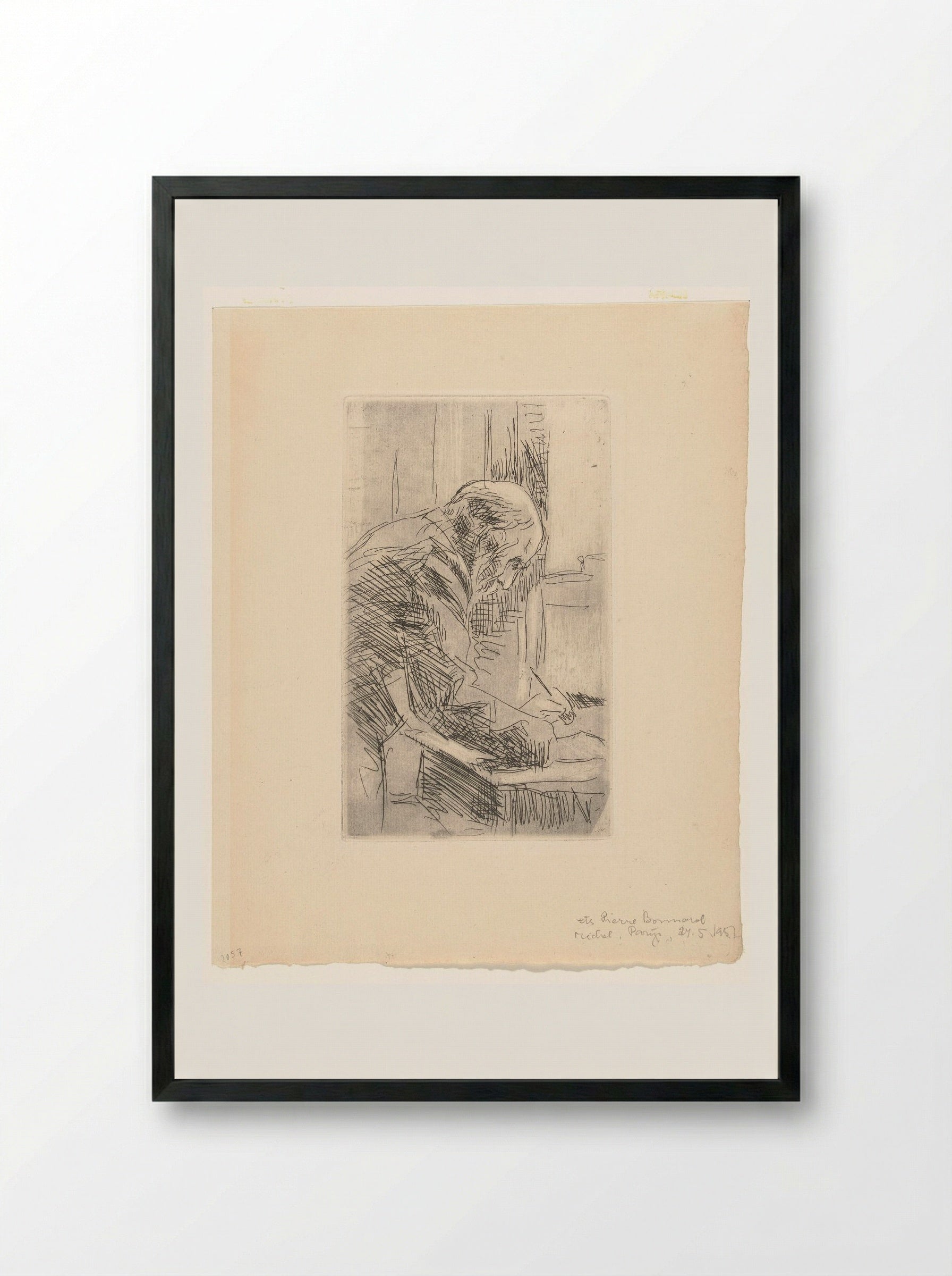 Portrait of Édouard Vuillard - Pierre Bonnard - Framed Print Black