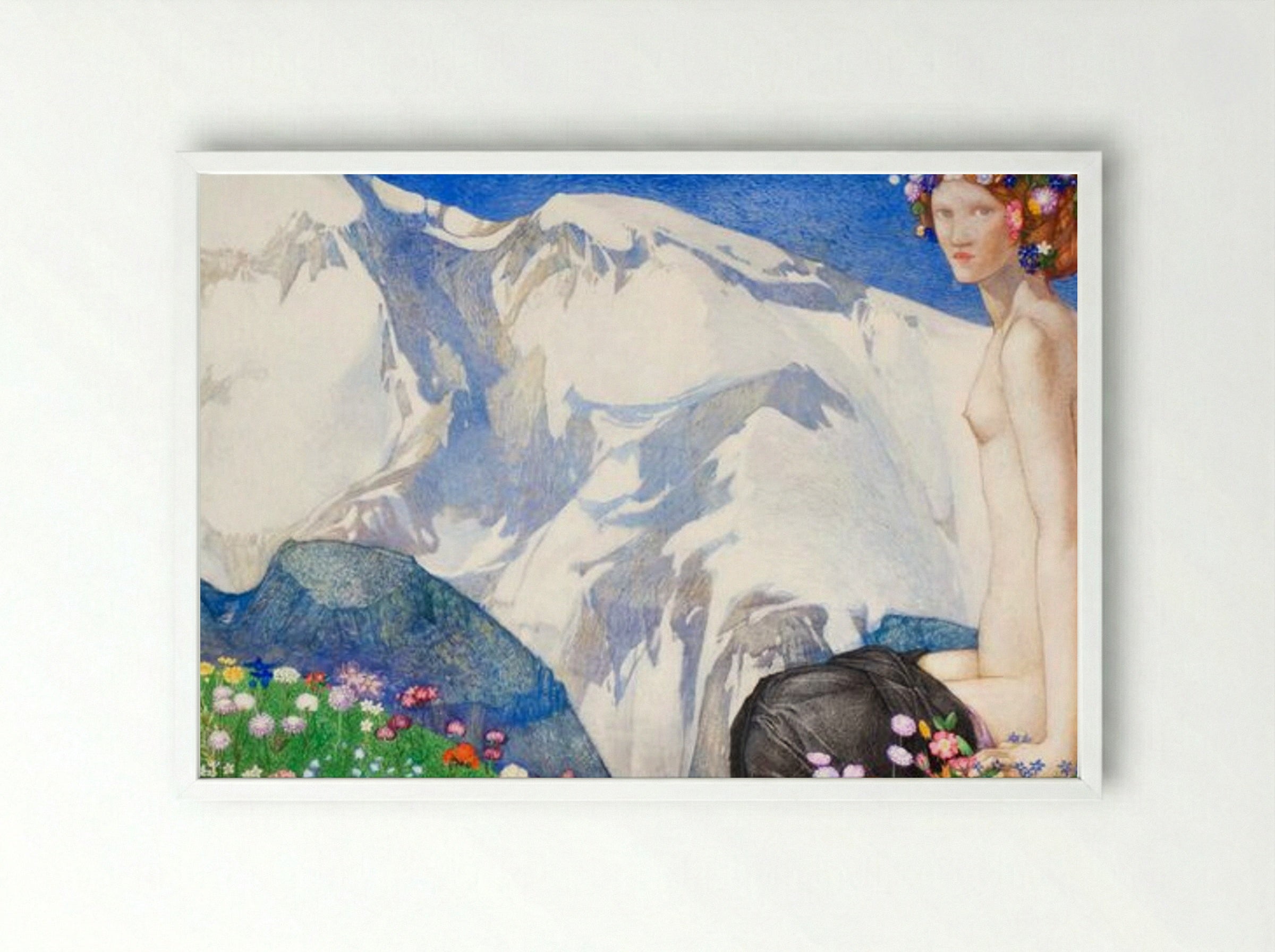 Flora of the Alps - Edward Reginald Frampton - Framed Print White